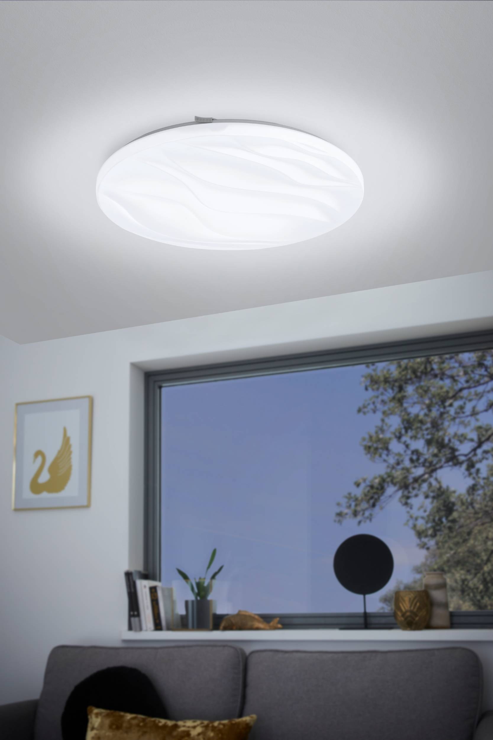 EGLO Deckenleuchte »Benariba Deckenlampe, Wandlampe aus Stahl und Kunststoff, Flurlampe« LED-Modul 1 Stk. Warmweiß