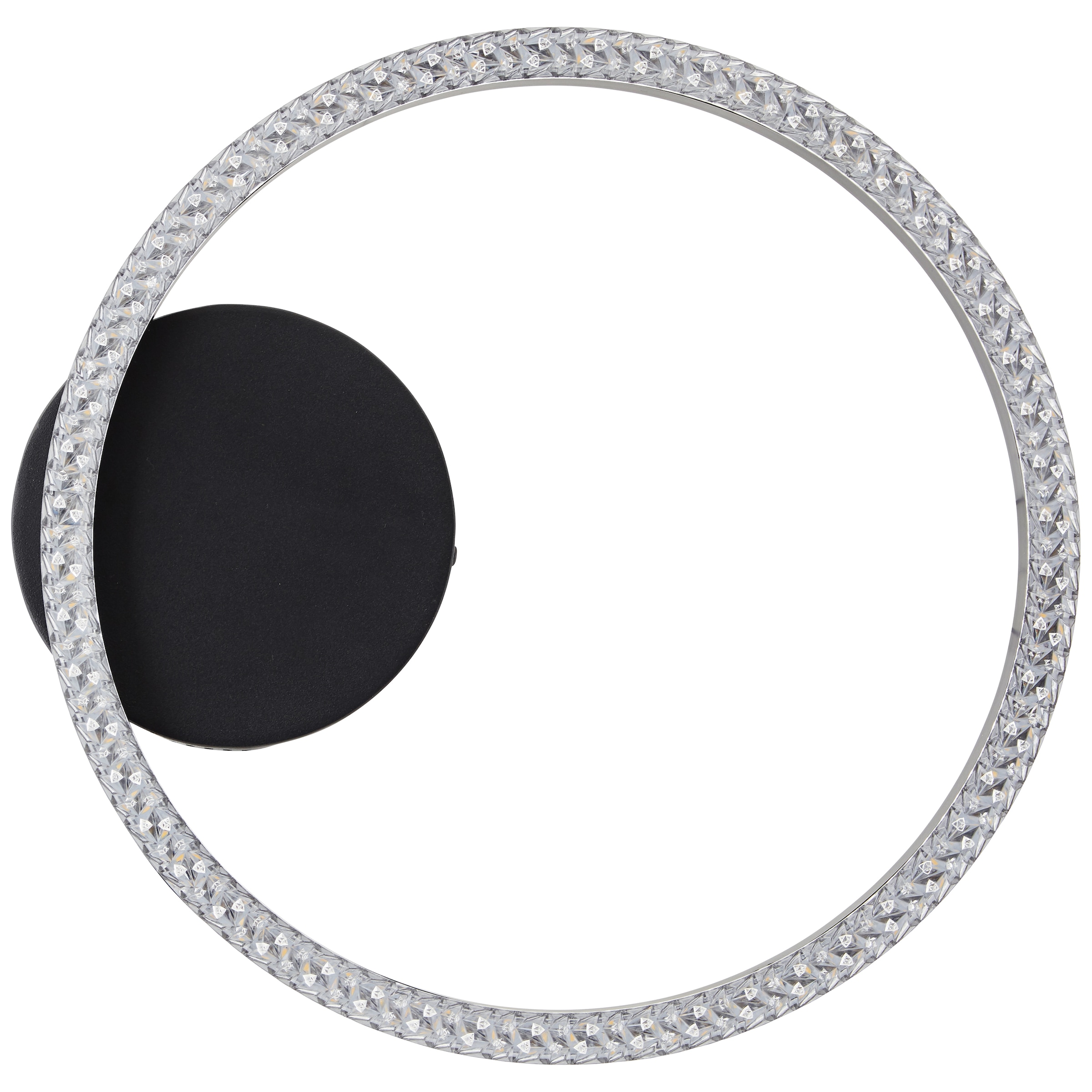 Brilliant LED Deckenleuchte »Aurelia«, Kristalloptik, Ø 30 cm, 1500 lm, 4000 K, Metall/Kunststoff, schwarz