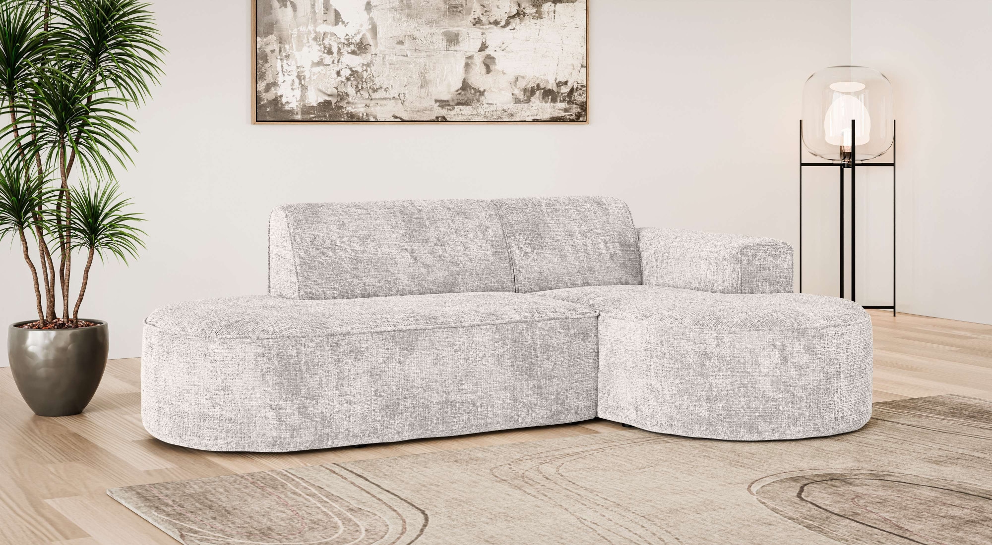 OTTO home Ecksofa "ADELLA Design-Sofa mit Recamiere rechts/links, 248/159/7 günstig online kaufen