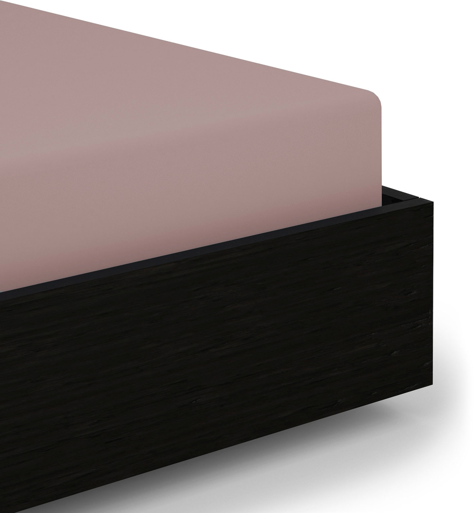 Spannbettlaken HECKETT & LANE, B:180cm L:200cmcanyon, rose, Mako-Satin, Obermaterial: 100% Baumwolle, Bettlaken, "Elementi", Laken aus 100%