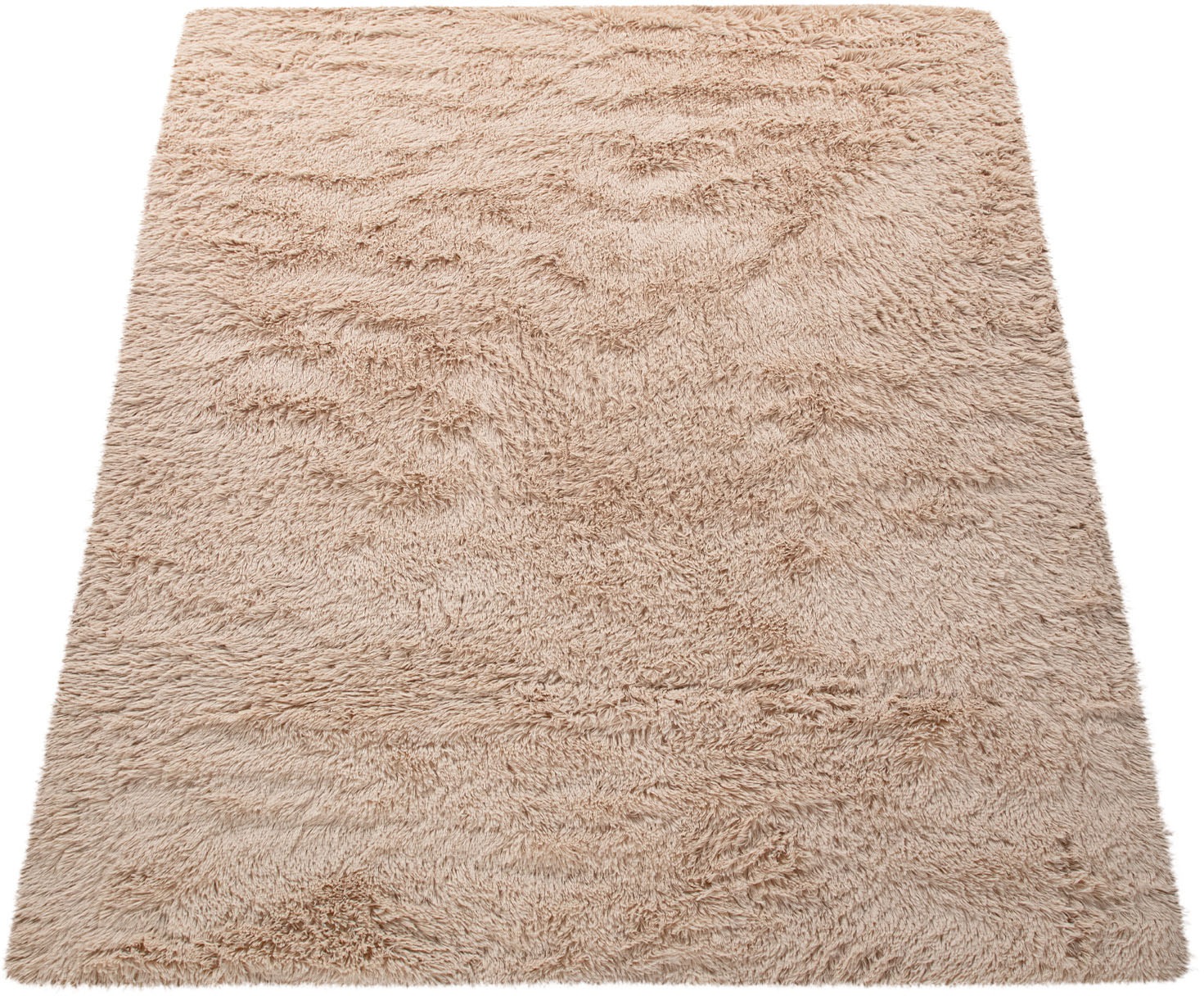 Paco Home Tapis Poils Longs Salon Shaggy Fausse Fourrure Fourrure Moelleux Beige 60x100 cm