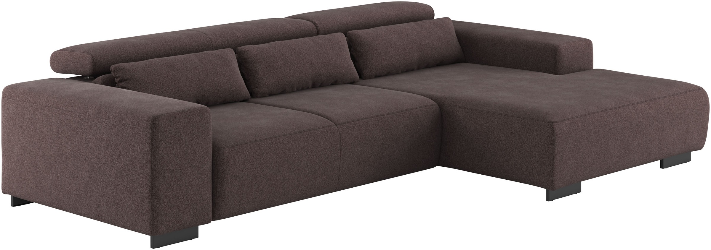 Thumbnail - COTTA Ecksofa "Side L-Form, mit Kopfteilverstellung & 3 Nierenkissen" optional motorische Sitztiefenverstellung