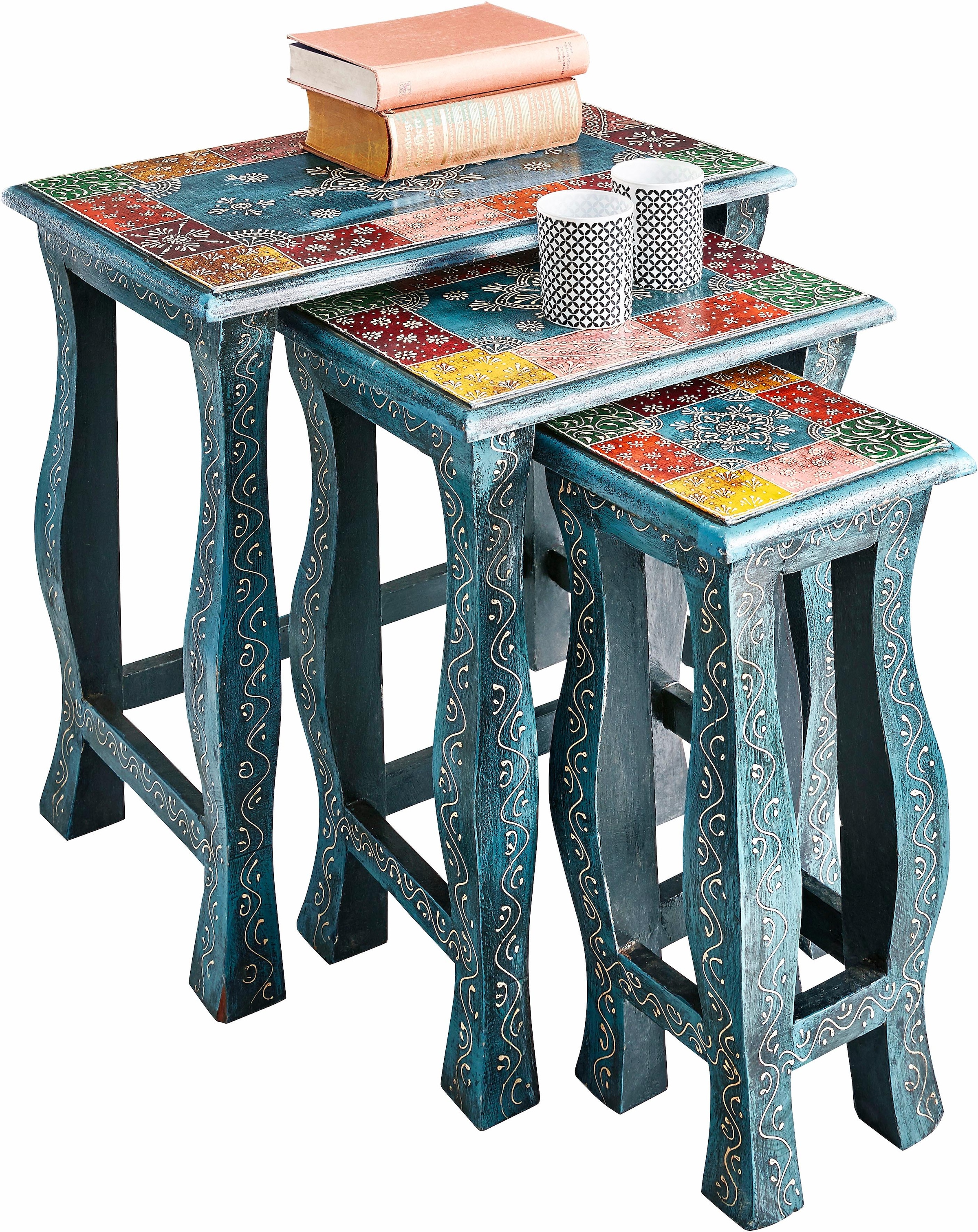 Home affaire Beistelltisch Set, 3 Stk. tlg. günstig online kaufen