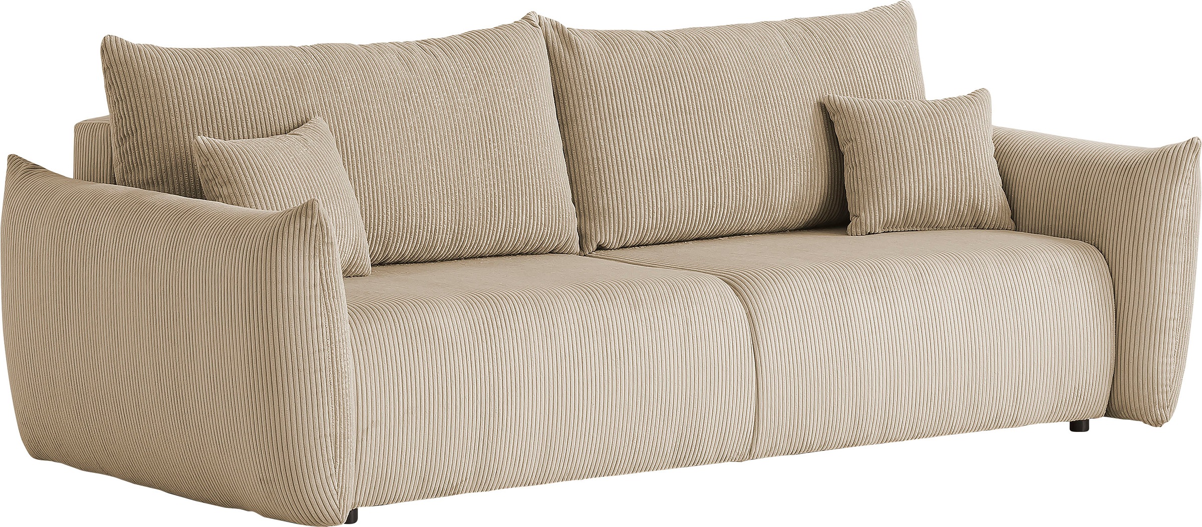 Thumbnail - Home affaire 3-Sitzer "MAVAS Schlafsofa mit Bettkasten" ca.240/108cm (Liegefläche 212/145 cm), Cord, Chenille, Struktur