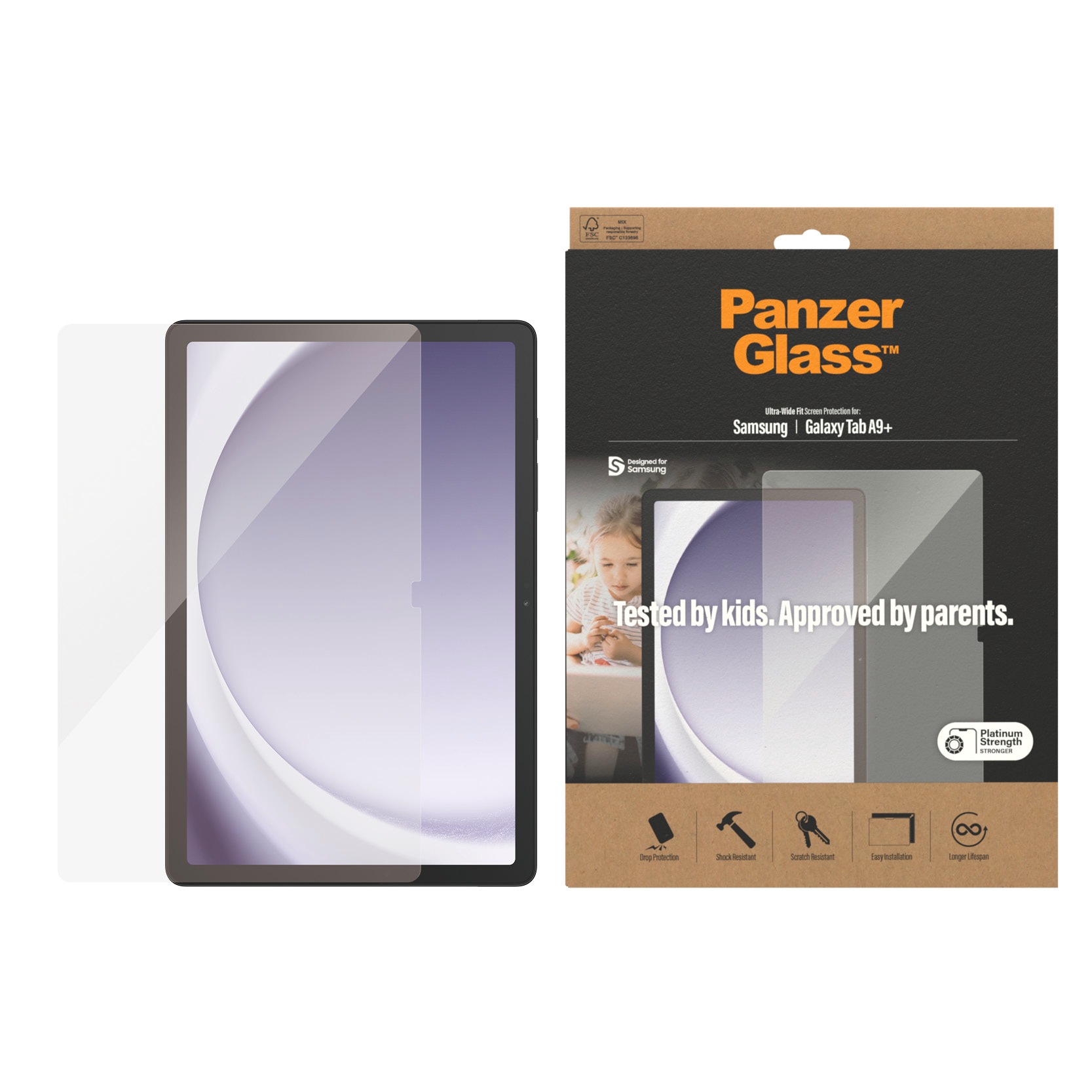 PanzerGlass Displayschutzglas »Ultra Wide Fit Disp...