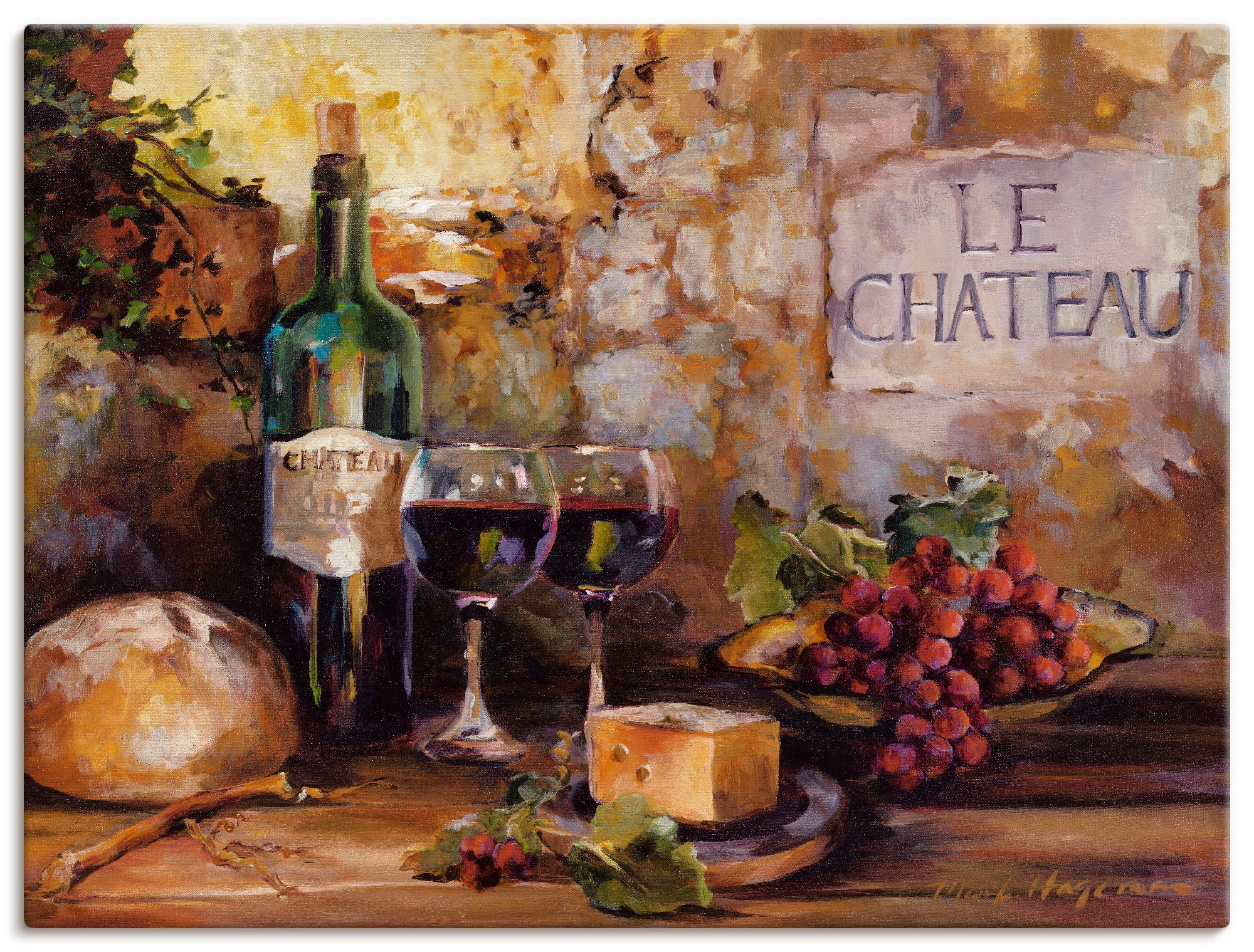 Artland Wandbild »Das Chateau«, Getränke, (1 St.), als Leinwandbild,  Wandaufkleber oder Poster in versch. Größen kaufen | BAUR