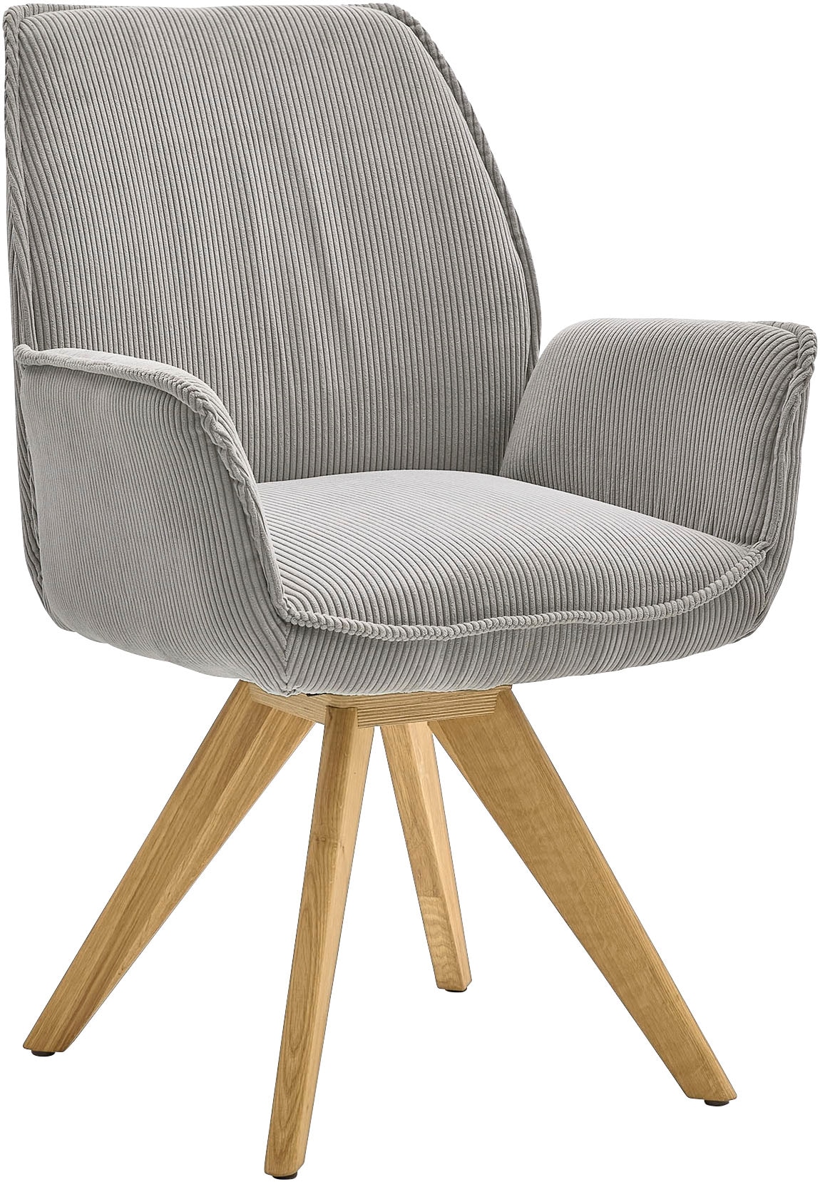 Musterring Esszimmerstuhl "Tiama", Cord, Stativgestell Eiche massiv, 180 dr günstig online kaufen