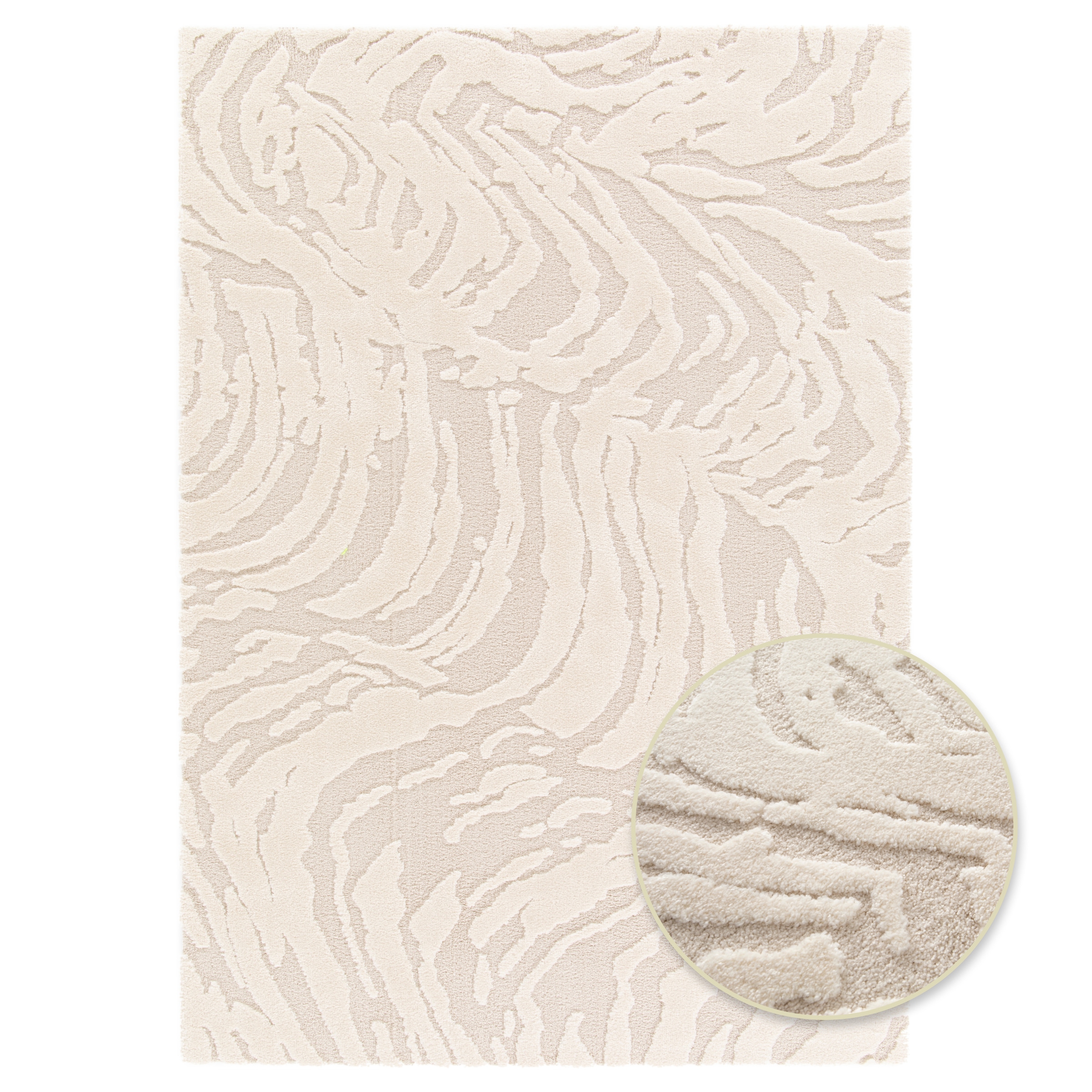 Primaflor-Ideen in Textil Teppich "COSMO Waves, Made in Belgium" rechteckig günstig online kaufen