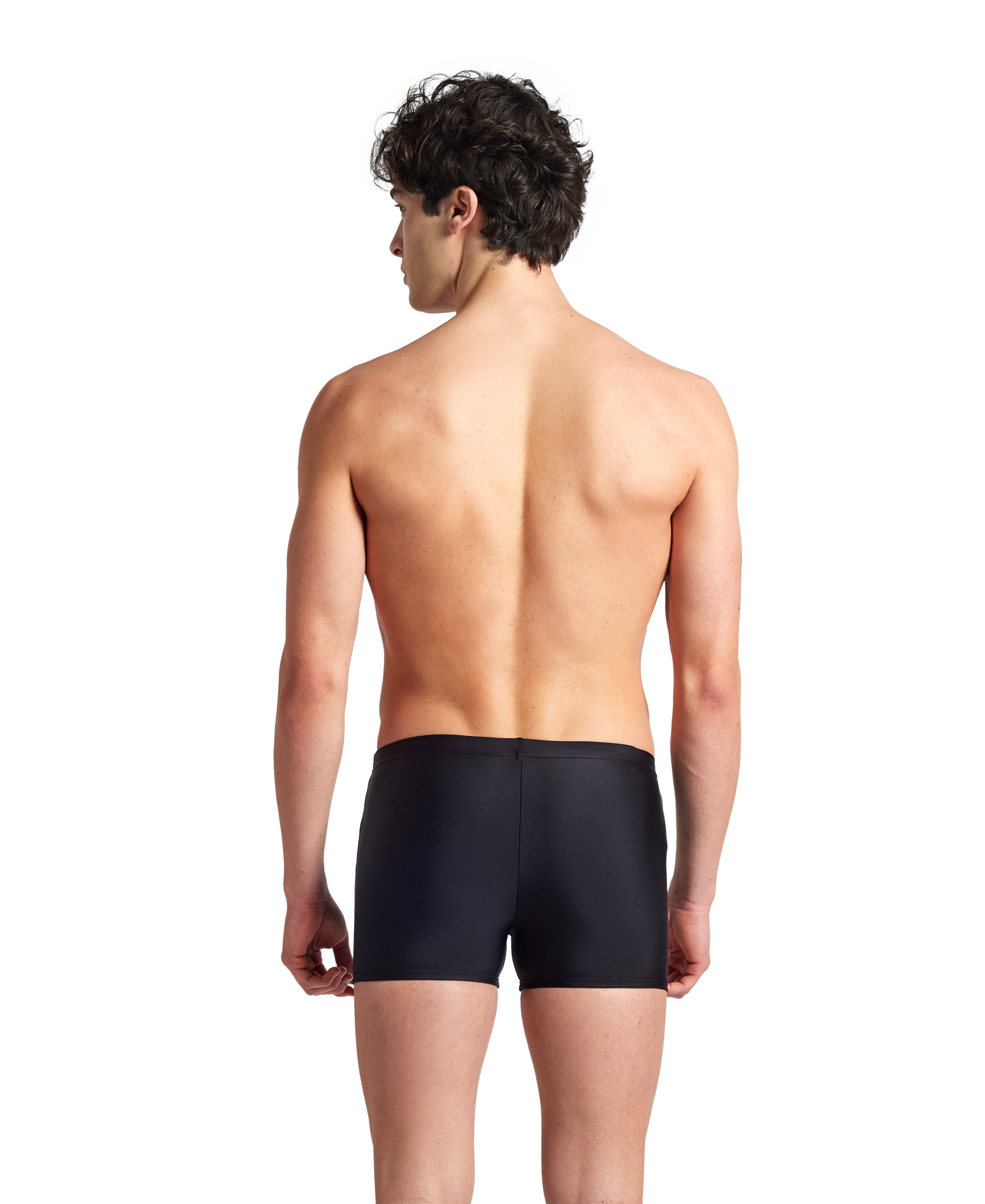 Badehose ARENA "ARENA GRAPHIC SWIM SHORT", Herren, Gr. 6L, N-Gr, schwarz, Obermaterial: 80% Polyamid, 20% Elasthan, Badehosen Badehose, mit UV-Schutz UPF50+, innenliegender Kordelzug, elastisches Material 3