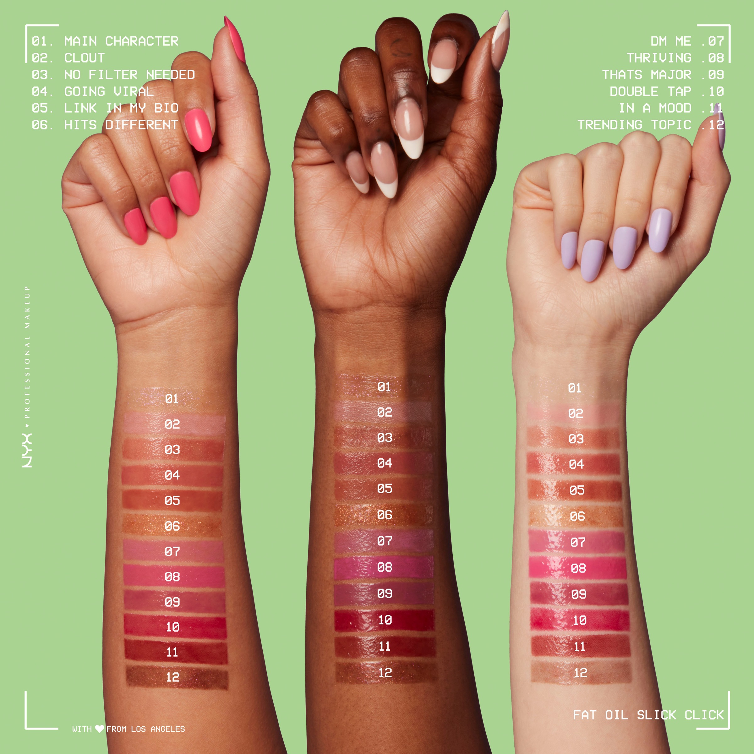 NYX Lippenstift »NYX Professional Makeup Fat Oil Slick Click DM Me«, mit natürlichen Inhaltstoffen