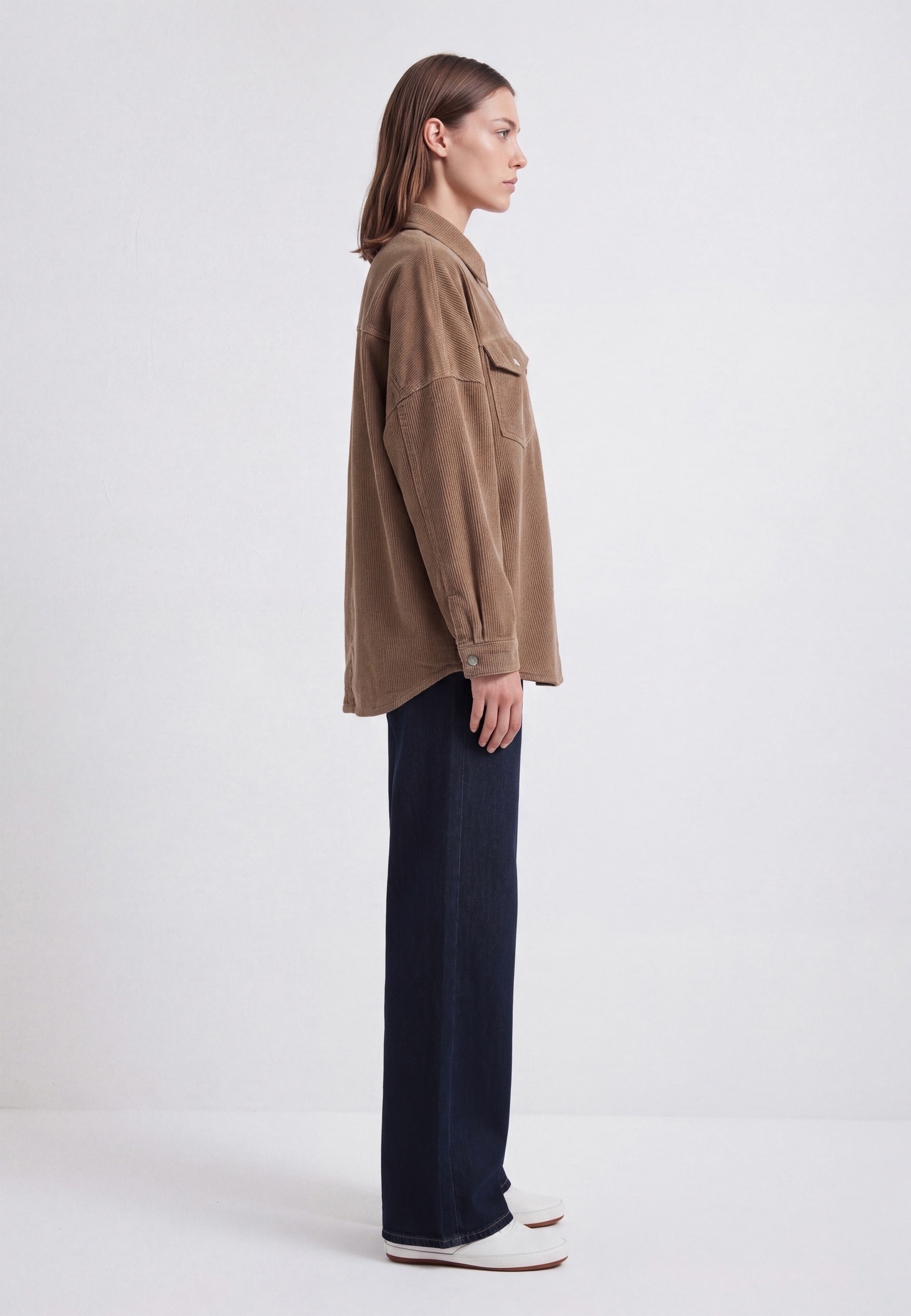 Mavi Langarmbluse »FIONA« Boyfriend Cord Overshirt