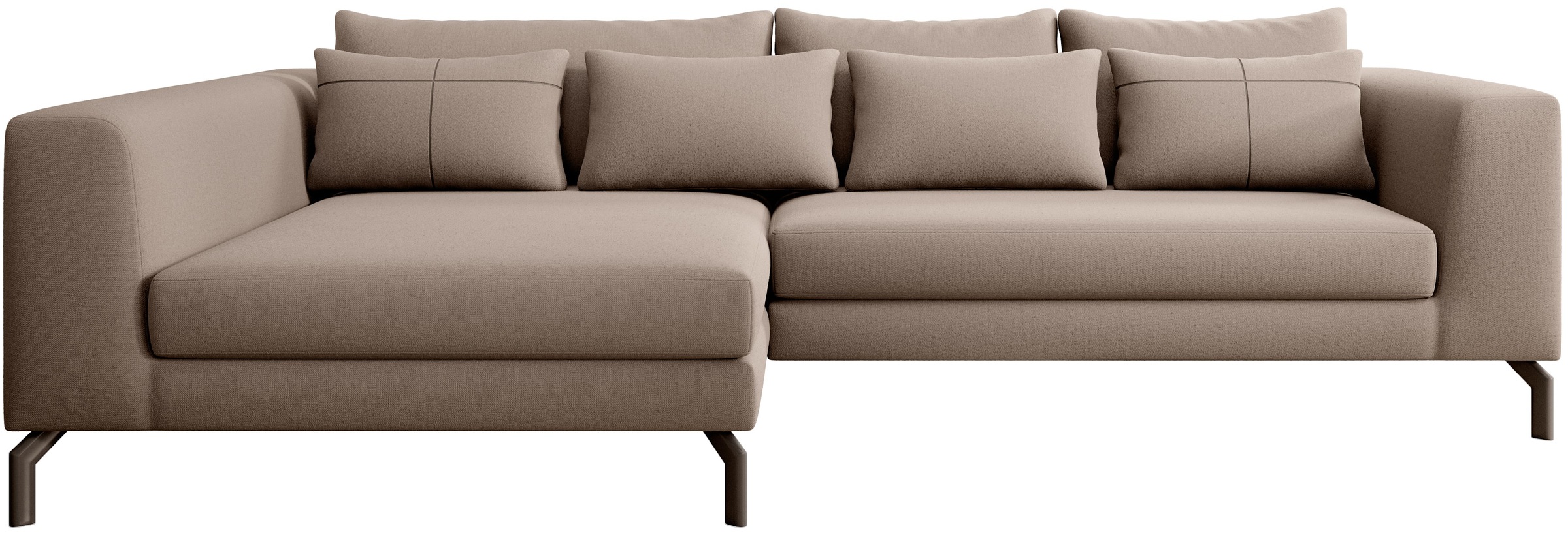 Thumbnail - Home affaire Ecksofa "Cross, mit softem Sitz, L-Form, wendbare Zierkissen, Breite 284 cm" Couch mit vielen Kissen, styli...