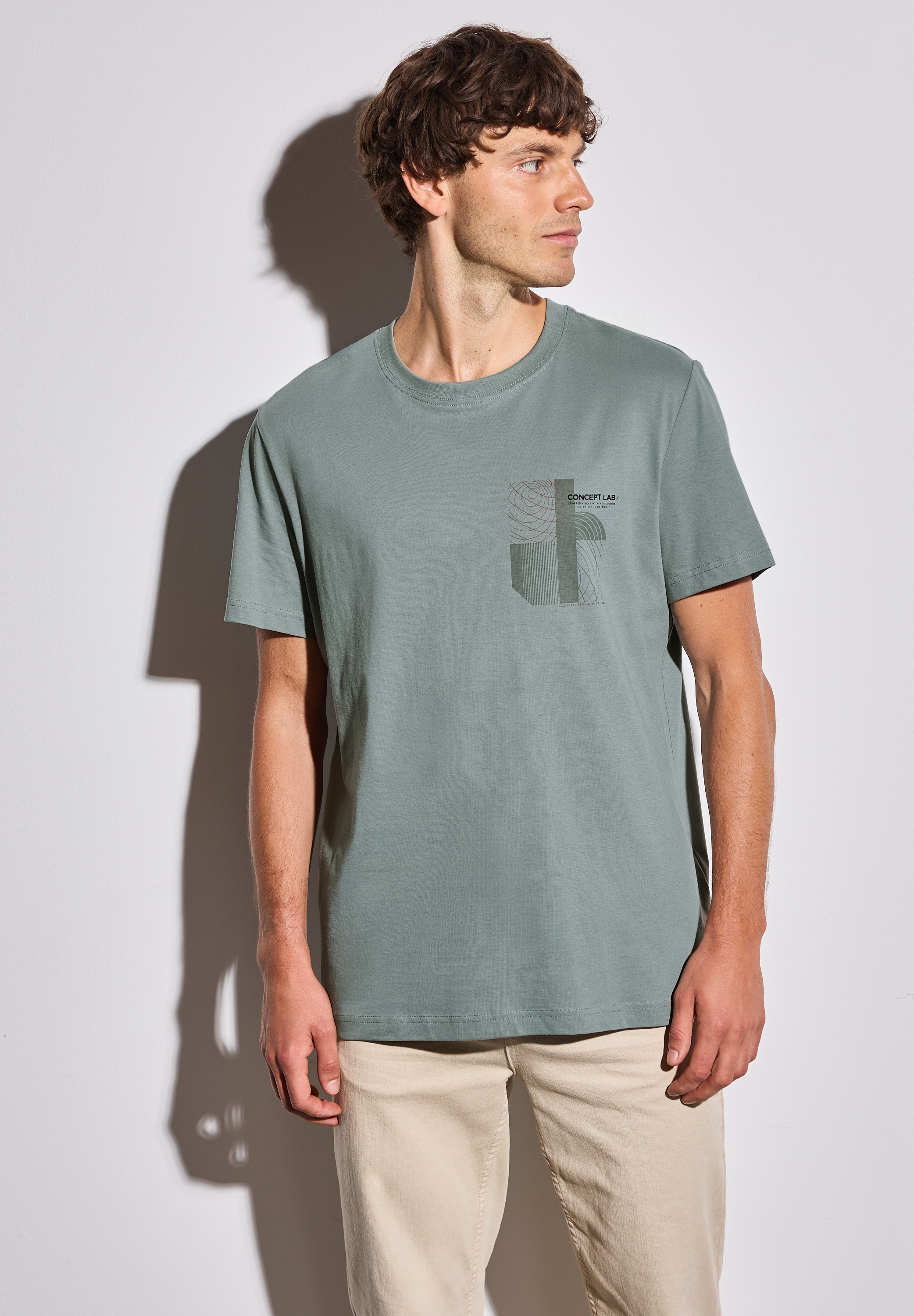 STREET ONE MEN T-Shirt mit Rundhalsausschnitt