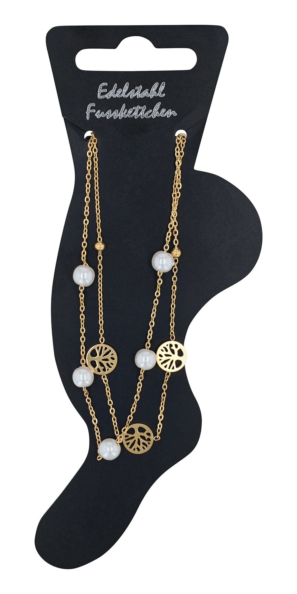 Adelia´s Fußkette »Damen Fußkettchen – Lebensbaum aus Edelstahl« Schöne Geschenkidee zum Muttertag