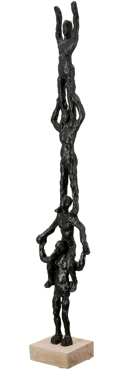 GILDE Dekofigur »Skulptur Person Teamspirit schwarz H. 68,5 cm«