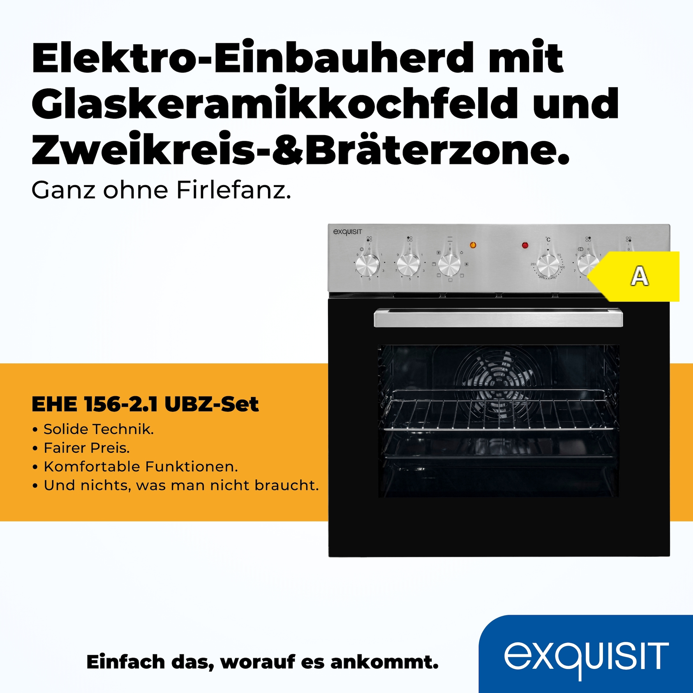 exquisit Elektro-Herd-Set »EHE 156-2.1 UBZ«