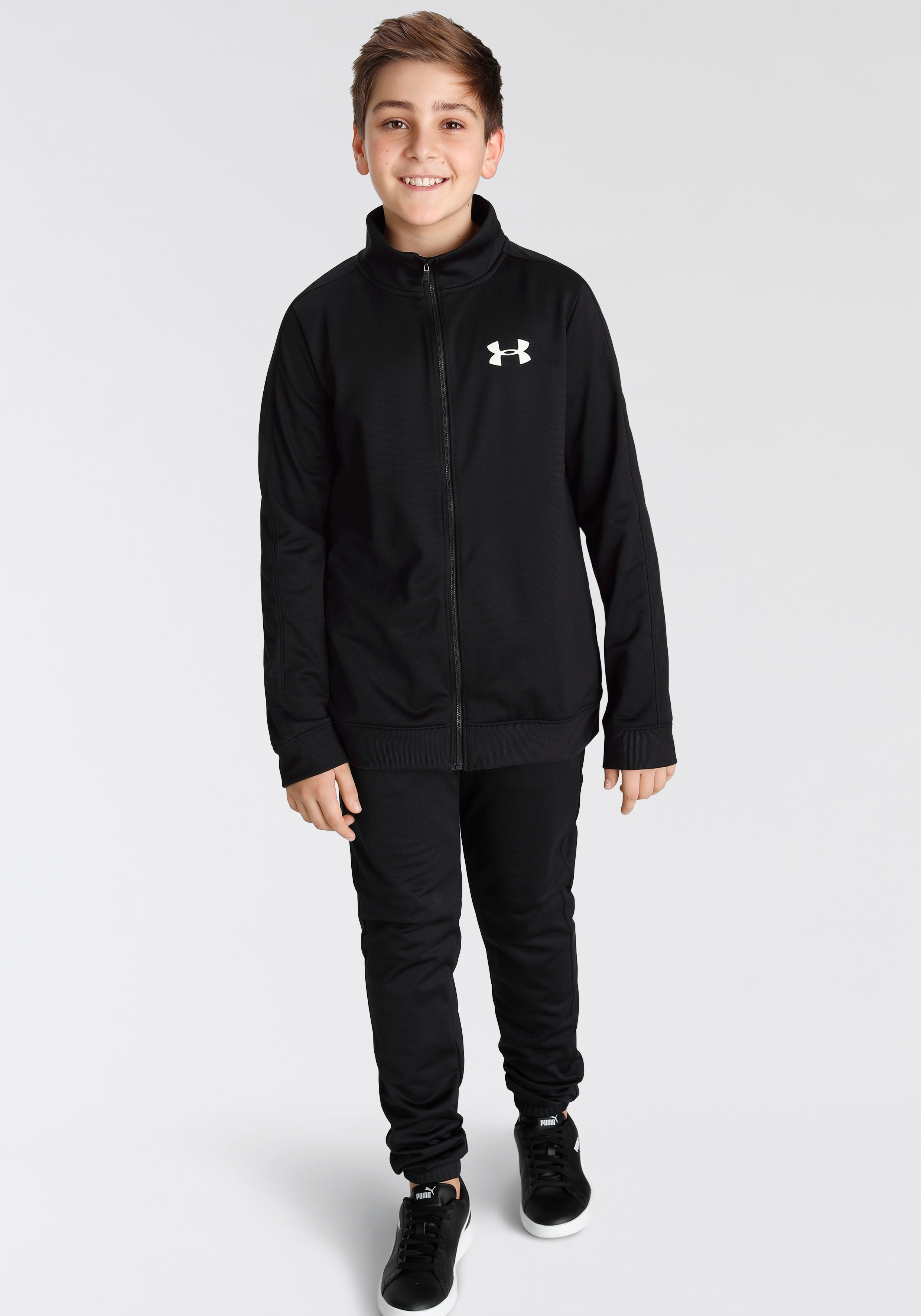 Under Armour Trainingsanzug "UA Rival Knit Track Suit" weiches, innen angerautes Material, schnell trocknendes Polyester