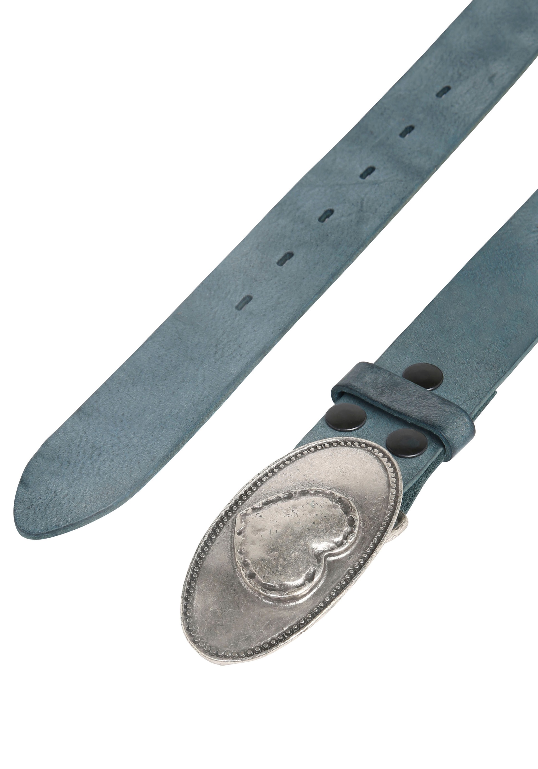 Rettungsring Gürtel Ledergürtel mit austauschbarer Schließe "Herz Oval" günstig online kaufen