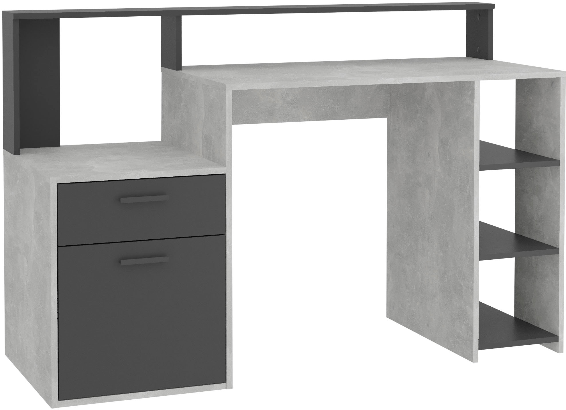 FMD Regal-Schreibtisch "Bolton", Schreibtisch mit Stauraum und Ablage, offe günstig online kaufen