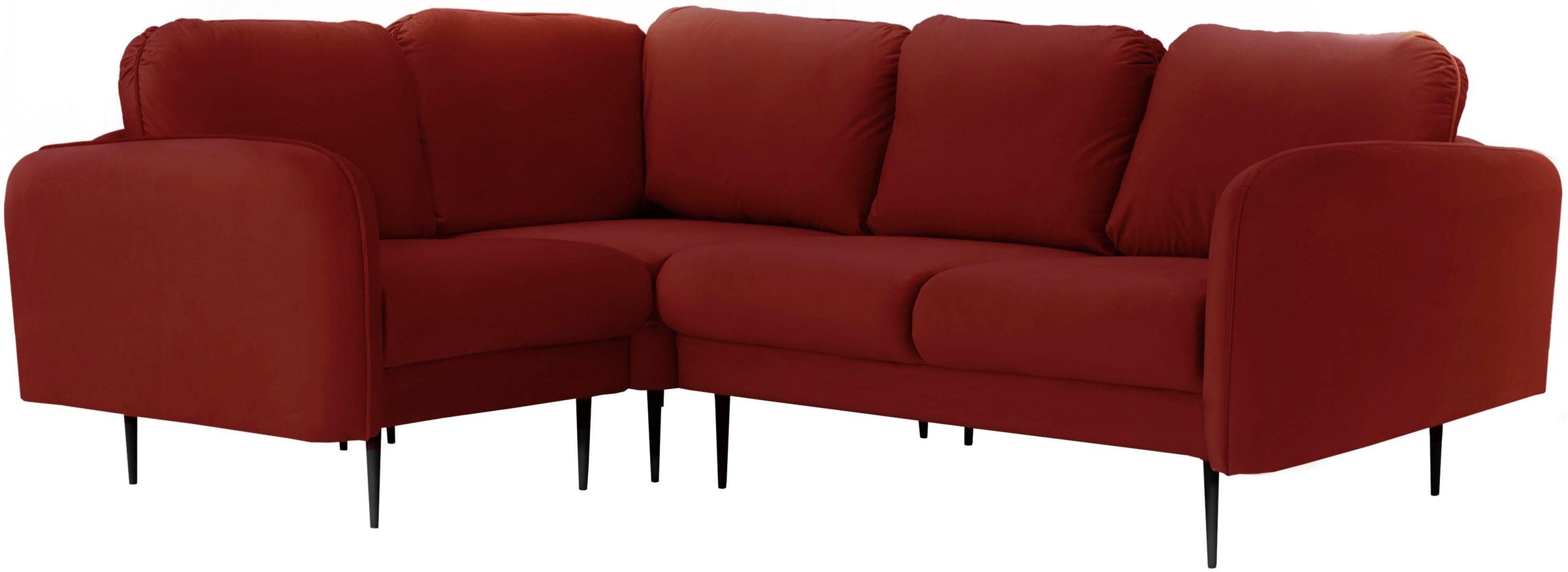Leonique Ecksofa "Skidi L-Form", mit losen Rückenkissen und Keder oben auf günstig online kaufen