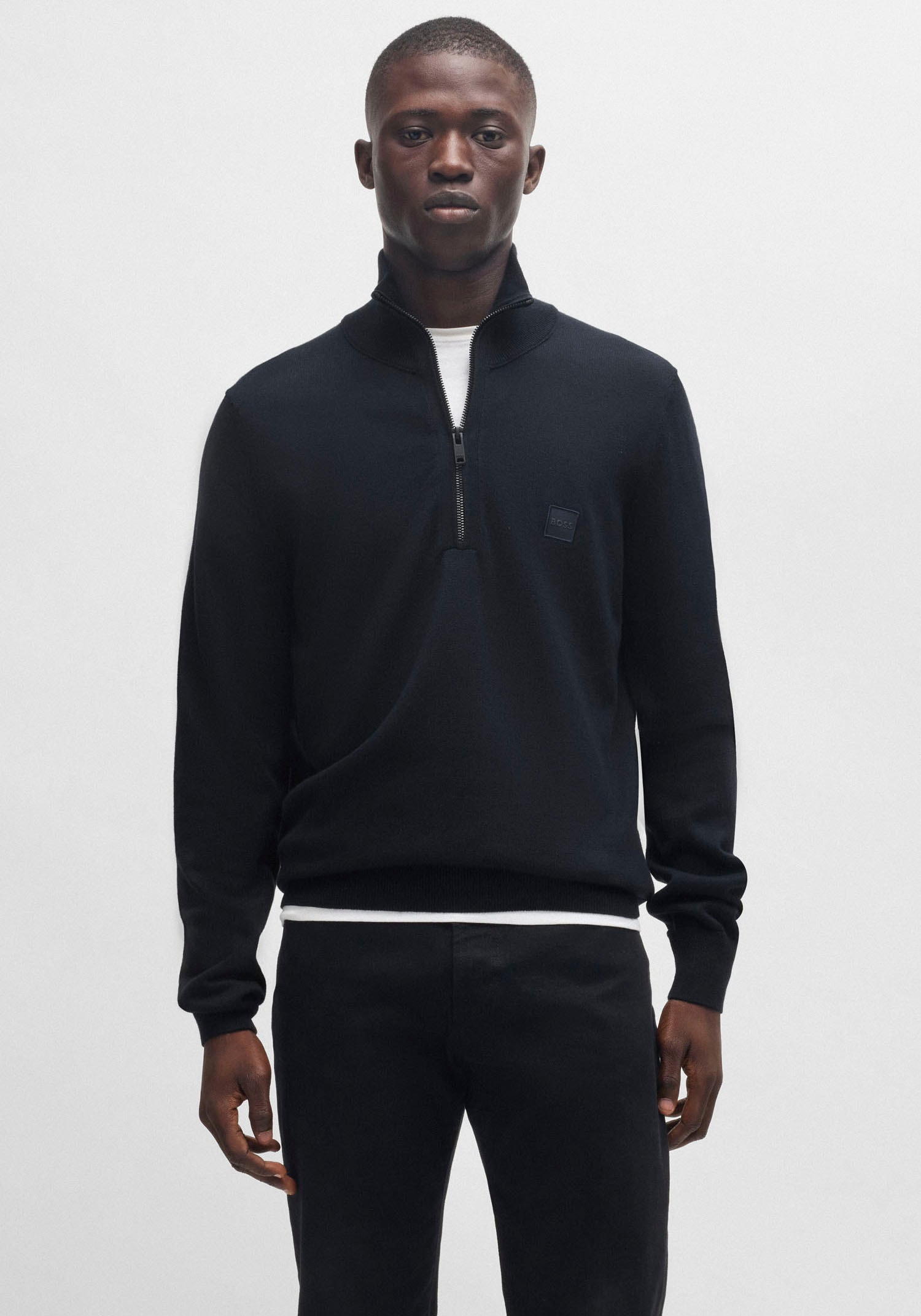 BOSS ORANGE Rollkragenpullover »Kanobix_S«, mit Ton-in-Ton Logo