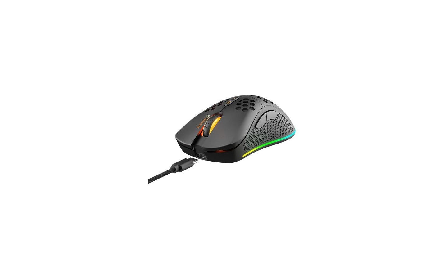 DELTACO Gaming-Maus »DM220 RGB Schwarz« kabelgebunden
