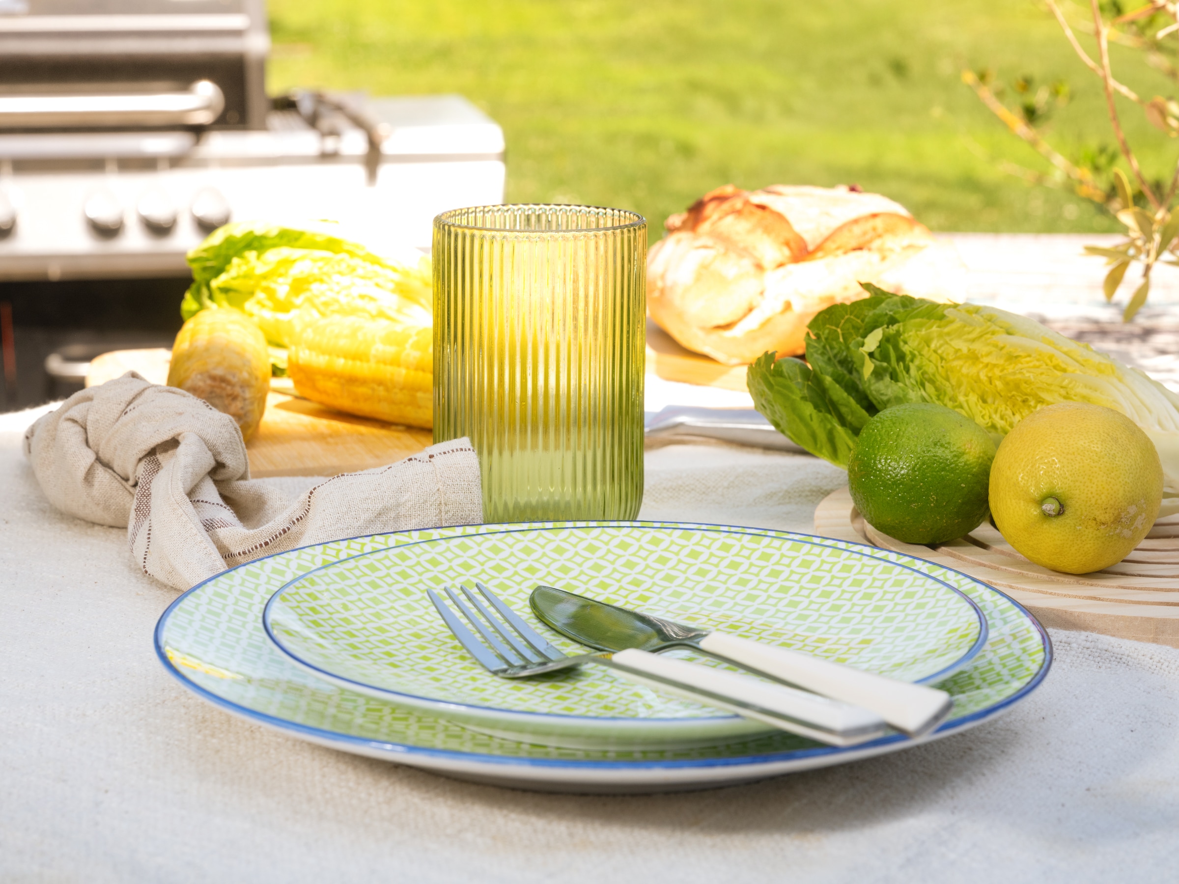 CreaTable Teller-Set »Mediterran, Tellerset 12-tlg.« Mediterraner Flair, Traditionell keramische Motive