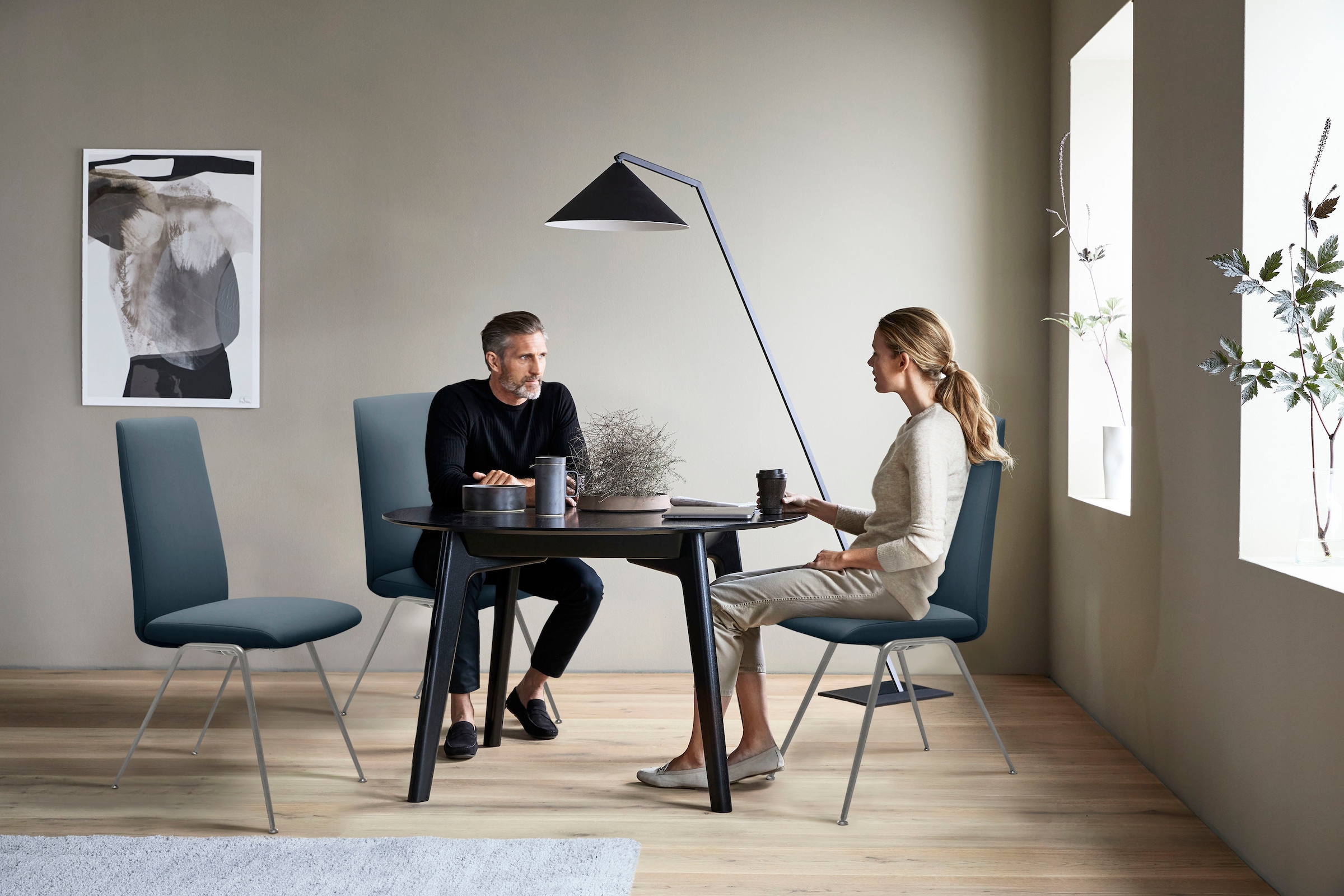Stressless® Polsterstuhl »Laurel«, Microfaser DINAMICA, High Back, Größe M, mit Beinen aus Stahl in Chrom matt