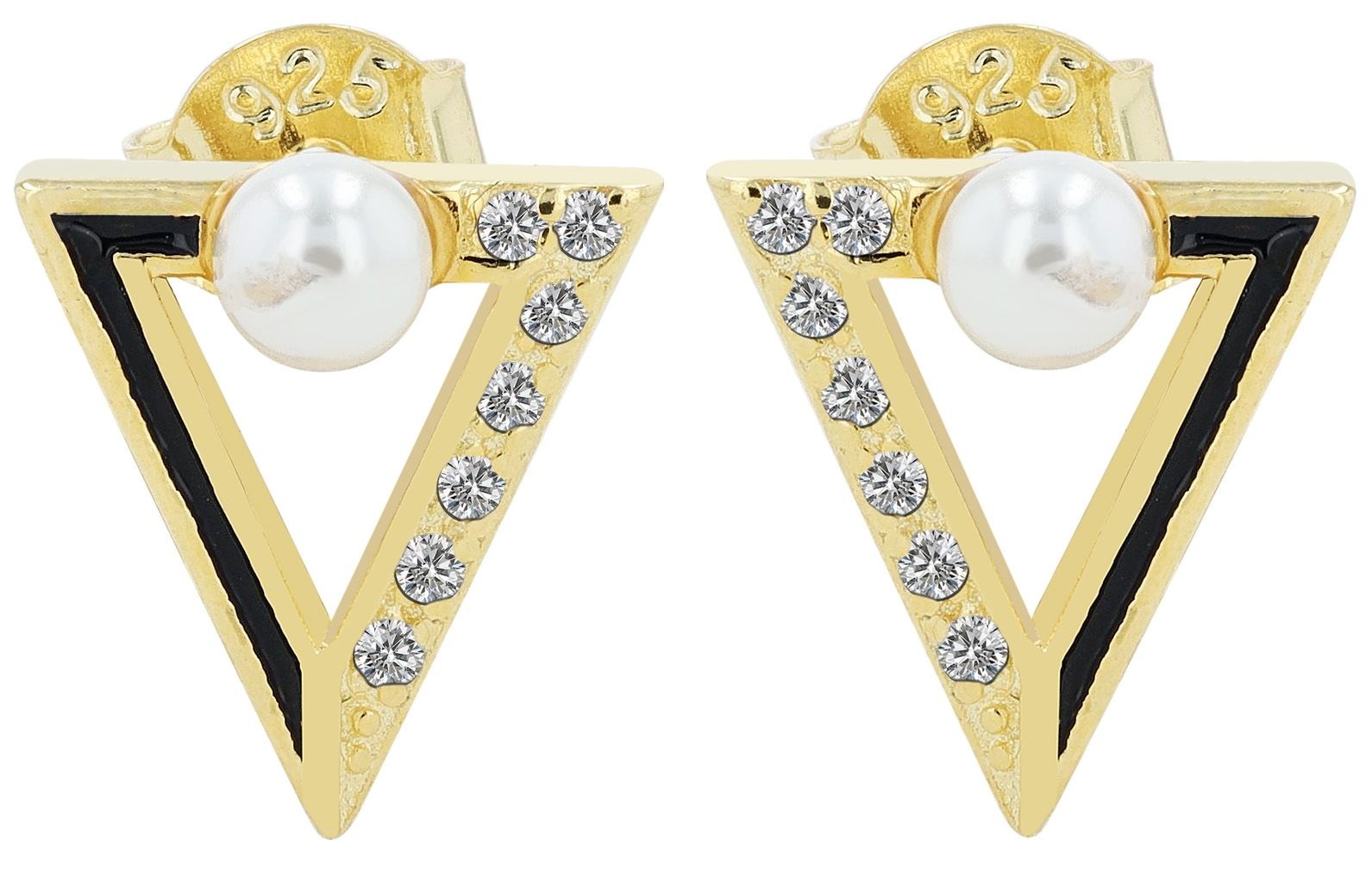 Adelia´s Paar Ohrhänger »Damen Ohrringe – Ohrstecker aus 925 Silber mit Perle« Perfekt als Geschenk zum einfach so