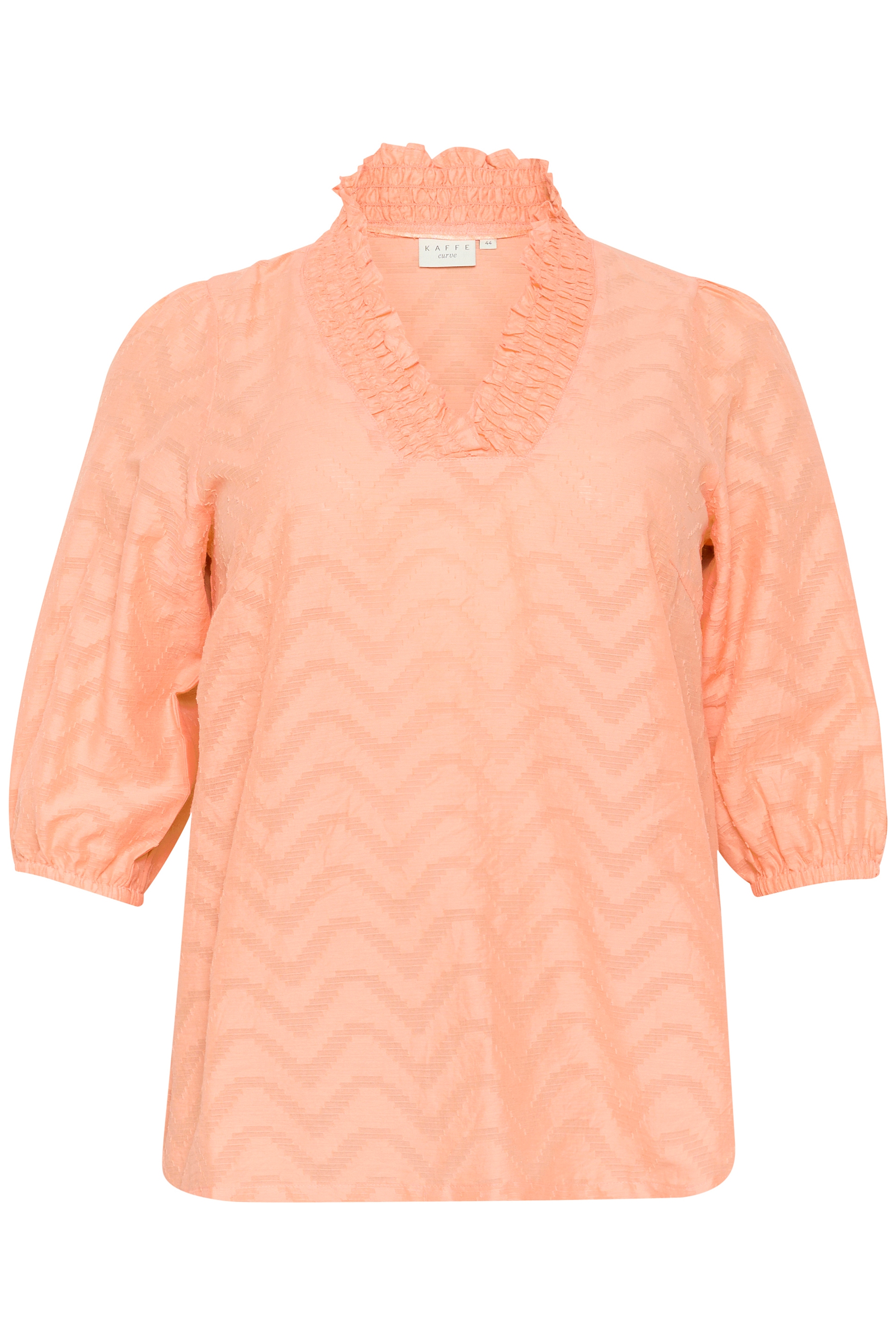 KAFFE Curve Langarmbluse "Damen Bluse langarm KCvitana"