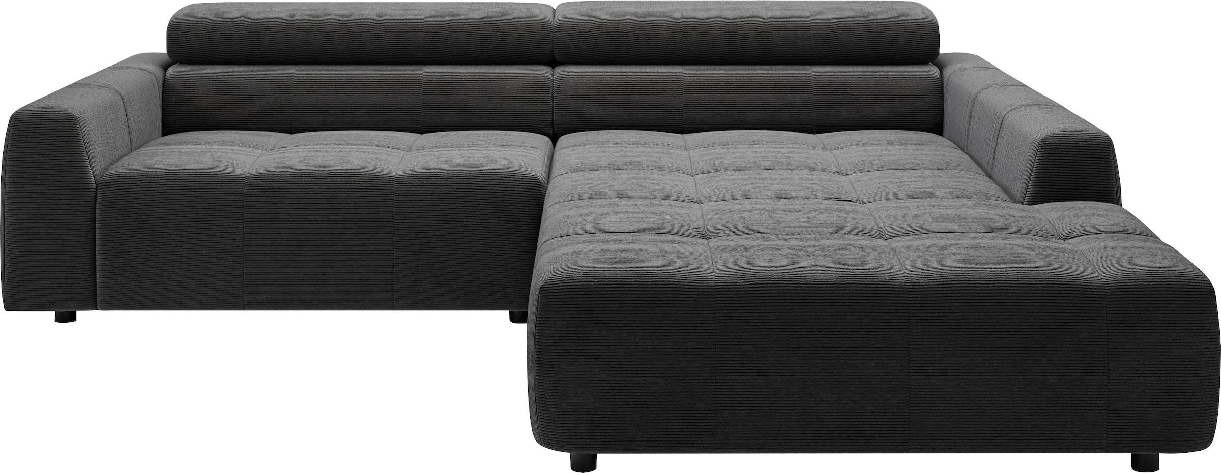 3C Candy Ecksofa »Denver auch mit Cord- und Easy care-Bezug, Kopfteilverstellung L-Form«, wahlweise. mit motorischer Sitztiefenverstellung