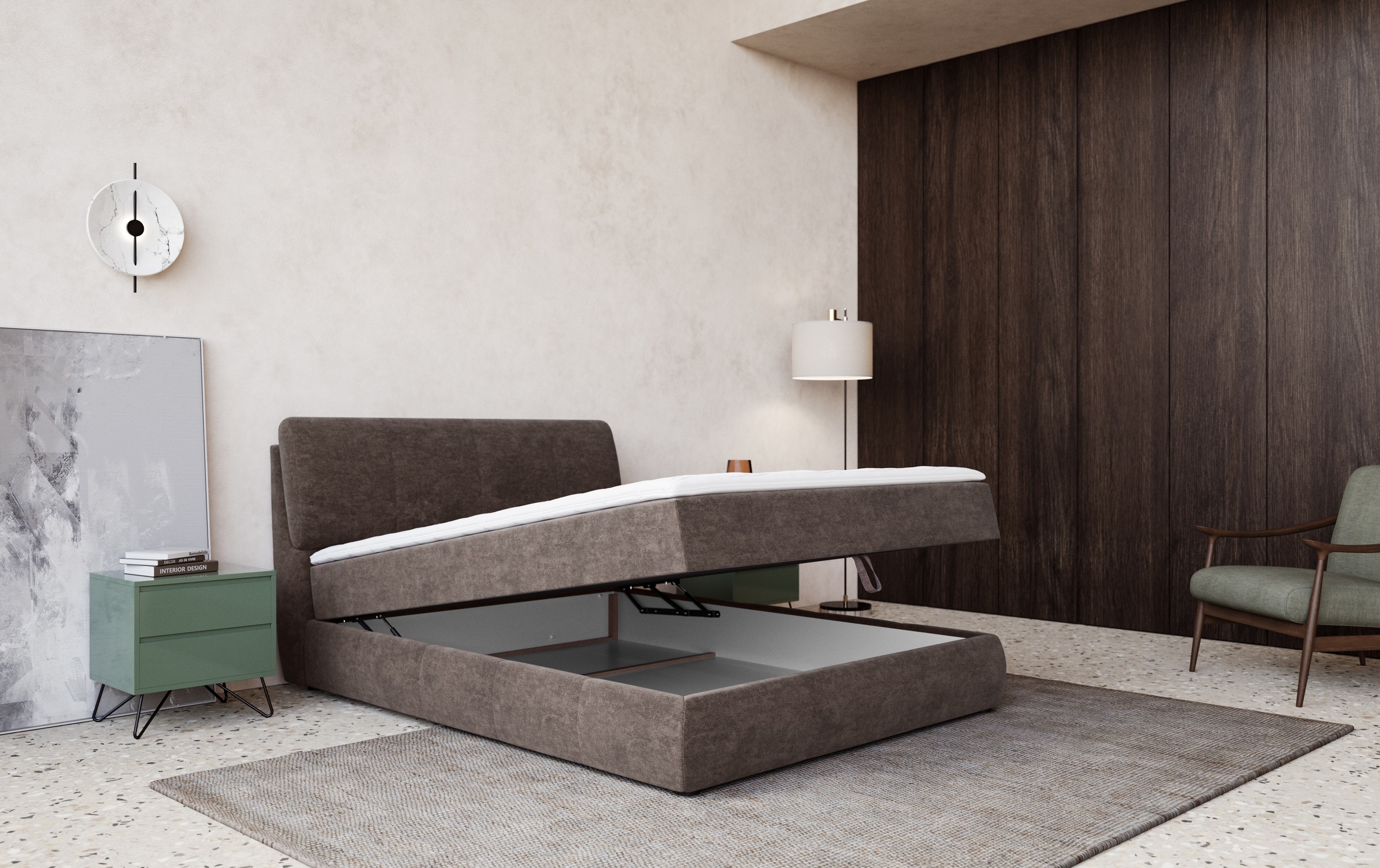 COTTA Boxbett »Cooper«, inkl. Topper, Bettkasten und verstellbarem Kopfteil
