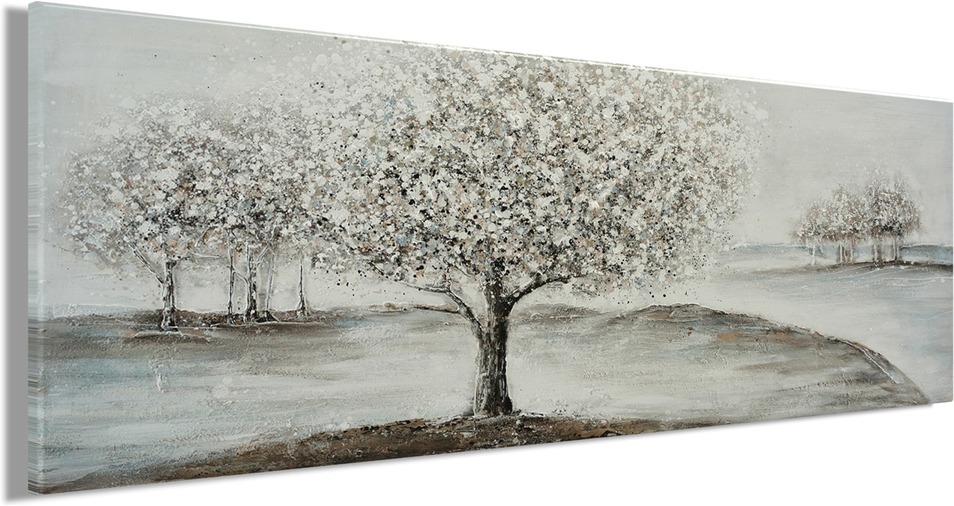 Bönninghoff Ölgemälde »handarbeit BÄUME 40x120 cm – Wandbild Kunst Deko modern«