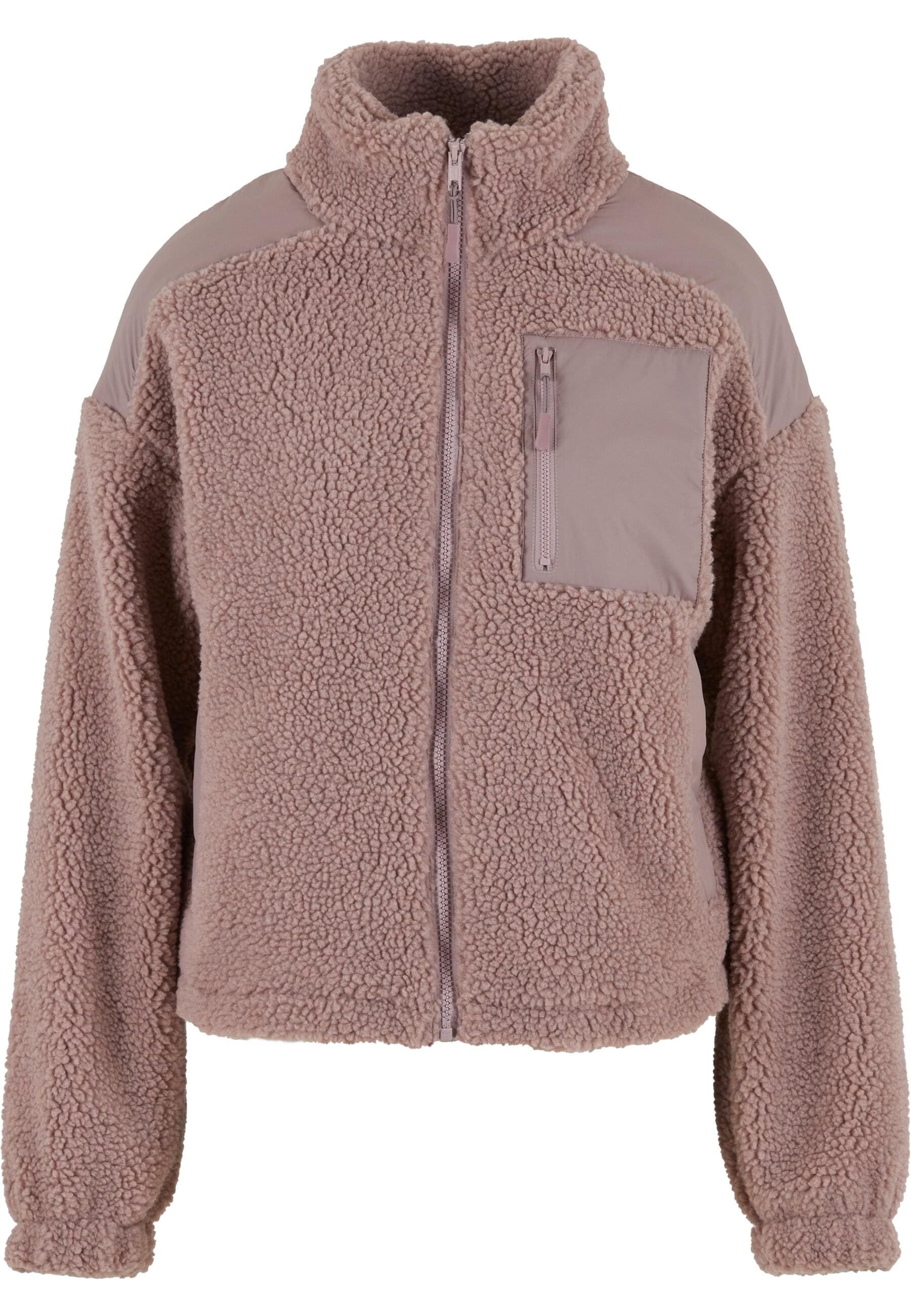 URBAN CLASSICS Winterjacke "Urban Classics Damen Ladies Sherpa Mix Jacket", (1 St.), mit Kapuze