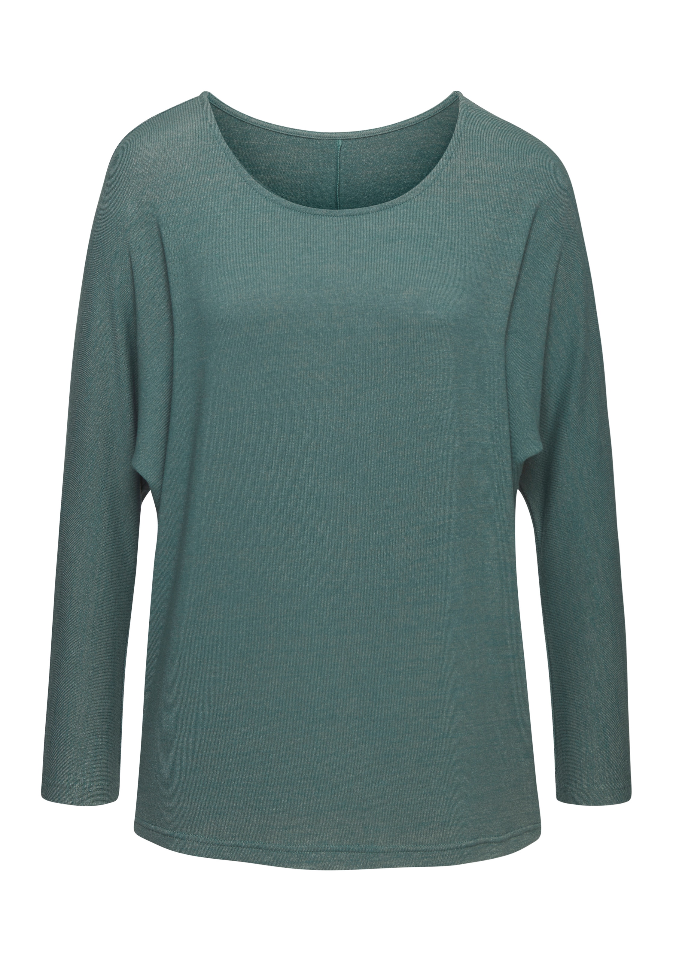 LASCANA Langarmshirt »mit Fledermausärmeln«, aus weichem Viskose-Feinstrick