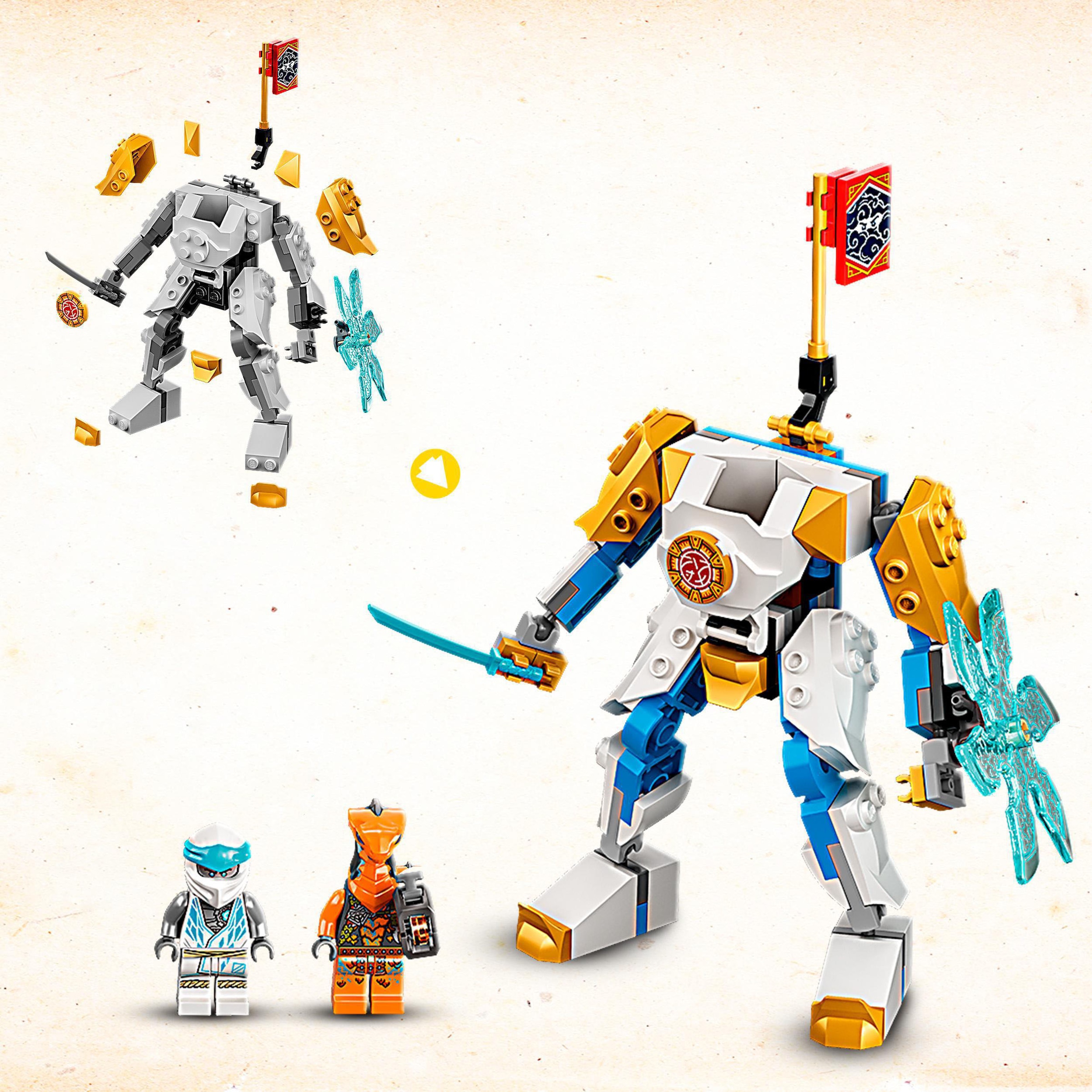 LEGO® Konstruktionsspielsteine »Zanes Power-Up-Mech EVO (71761), LEGO® NINJAGO®«, (95 St.)