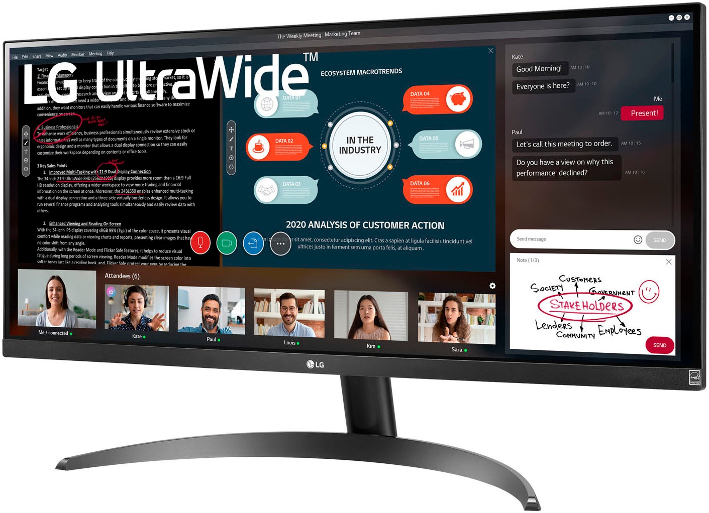 LG LED-Monitor »29WP500-B«, 73 cm/29 Zoll, 2560 x 1080 px, UWFHD, 5 ms Reaktionszeit, 75 Hz