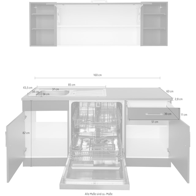 HELD MÖBEL Winkelküche »Paris«, mit E-Geräten, Stellbreite 220/220 cm  kaufen | BAUR