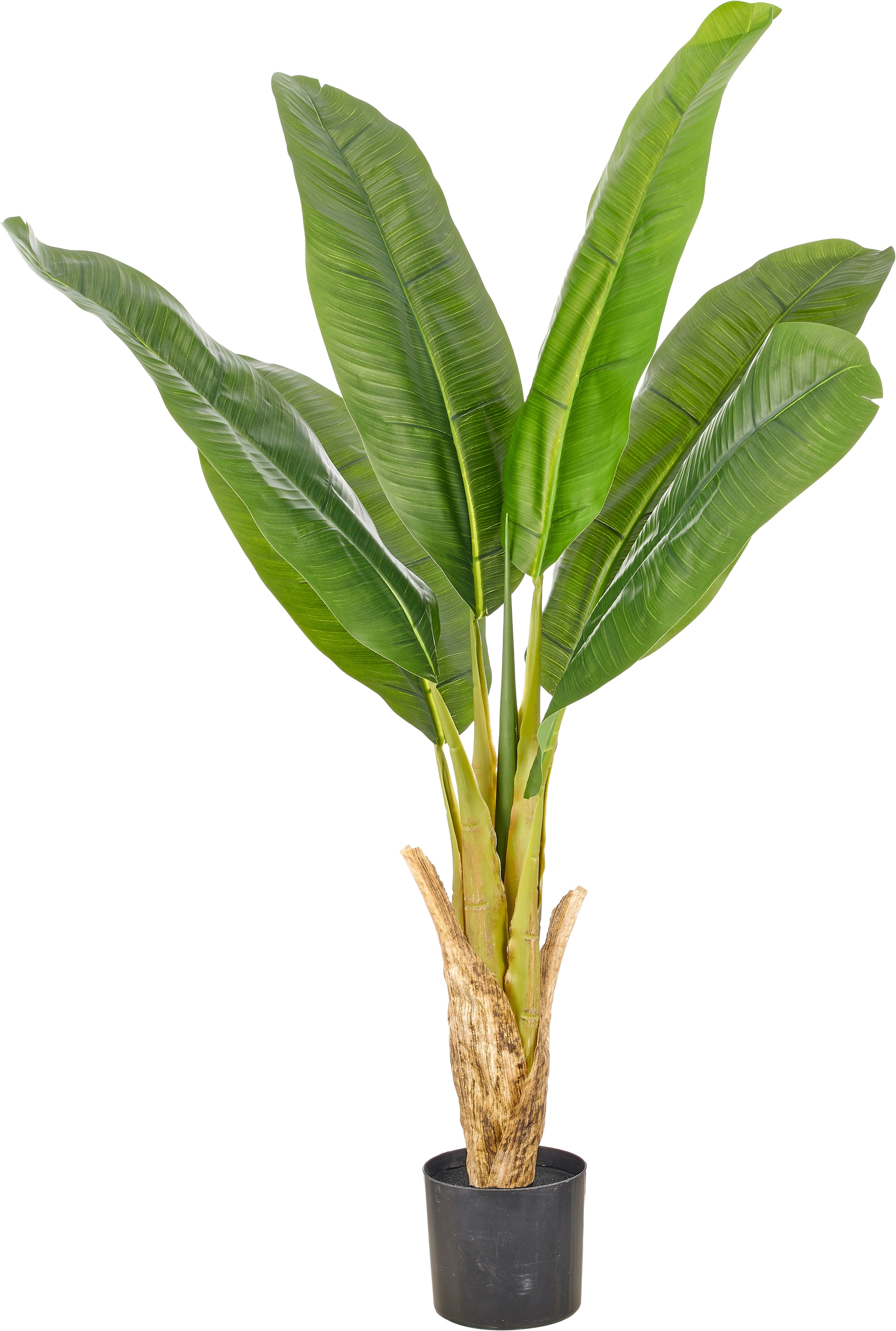 Creativ green Kunstpalme "Banane" mit naturgetreuem Blattwerk