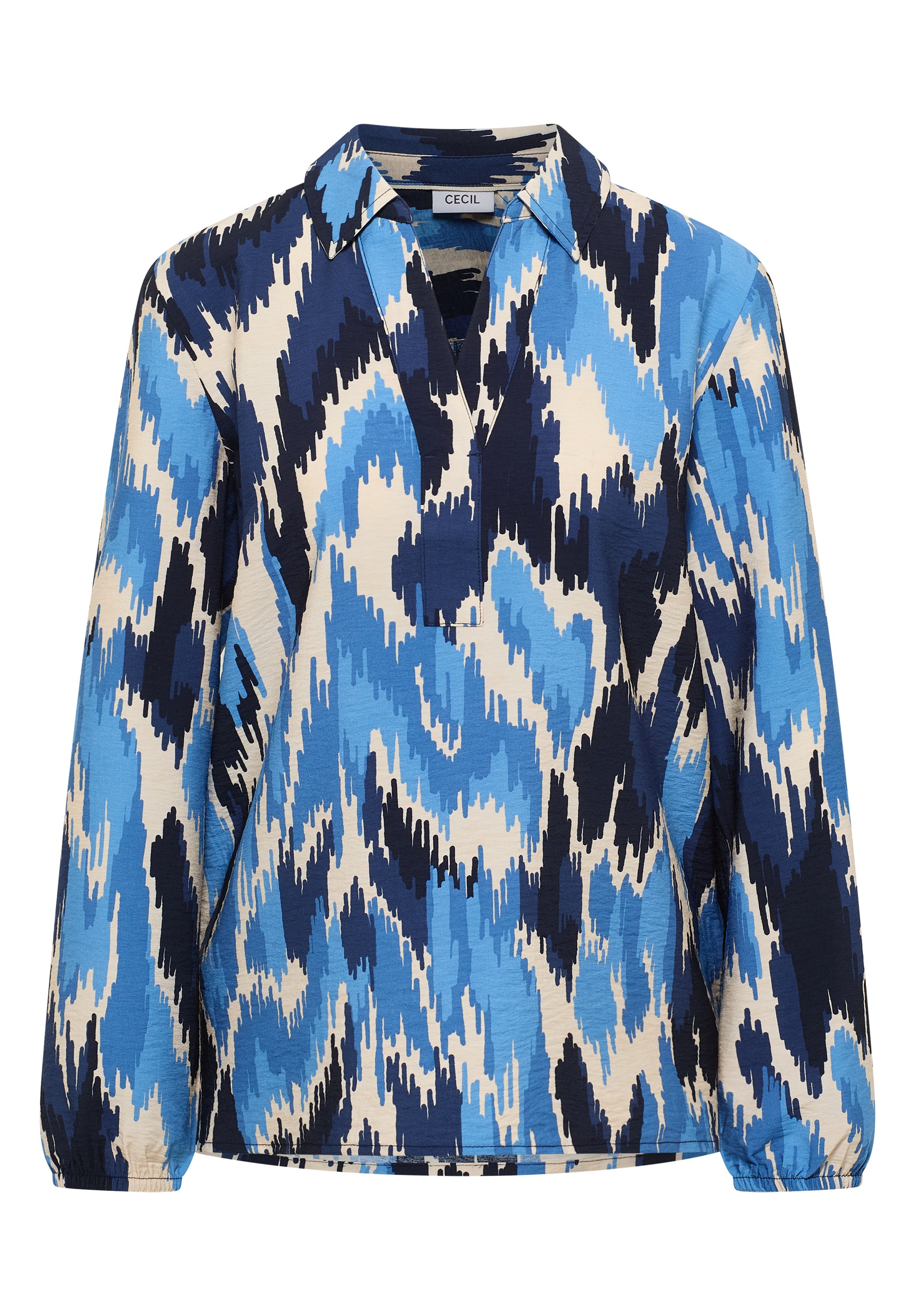 Cecil Langarmbluse mit Materialmix