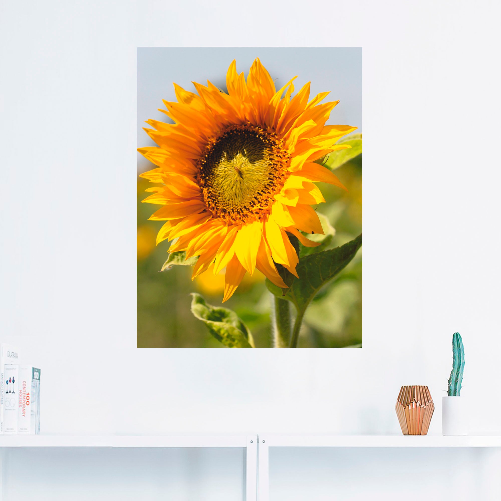 (1 Größen Leinwandbild, »Sonnenblume«, Wandbild bestellen oder versch. BAUR Blumen, | St.), Wandaufkleber Poster Artland als in