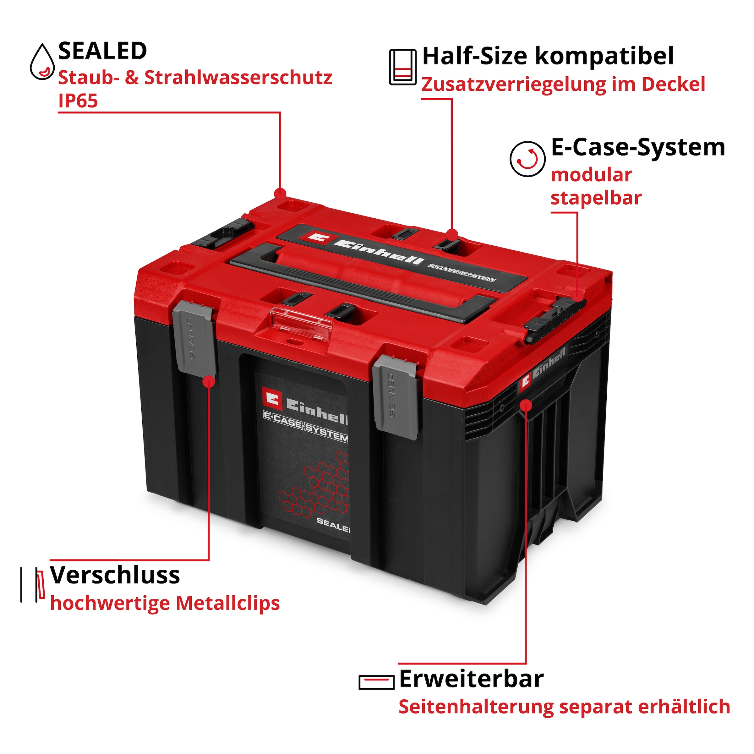 Einhell Werkzeugkoffer »E-Case M SEALED«