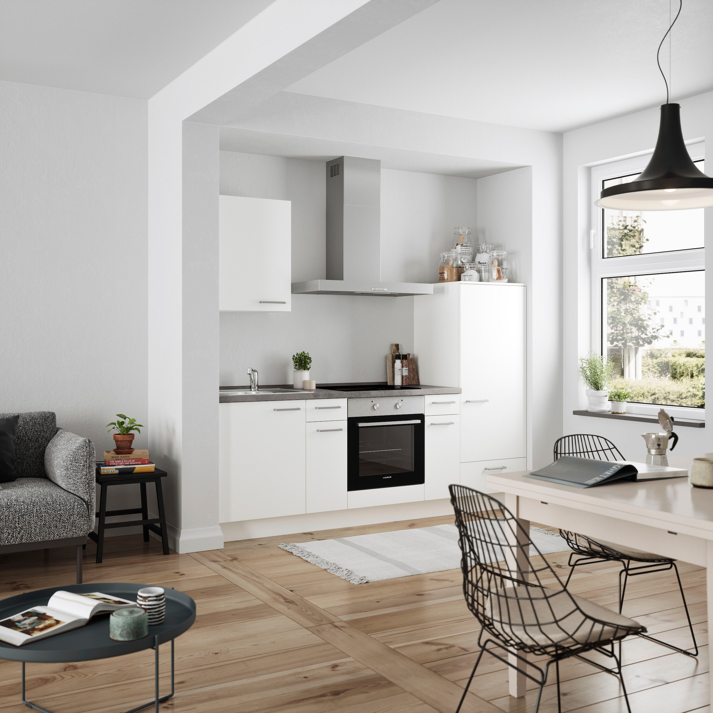 nobilia® Küchenzeile »"Touch I"«, vormontiert, Ausrichtung wählbar, Breite 240 cm, wahlw. mit E-Geräten