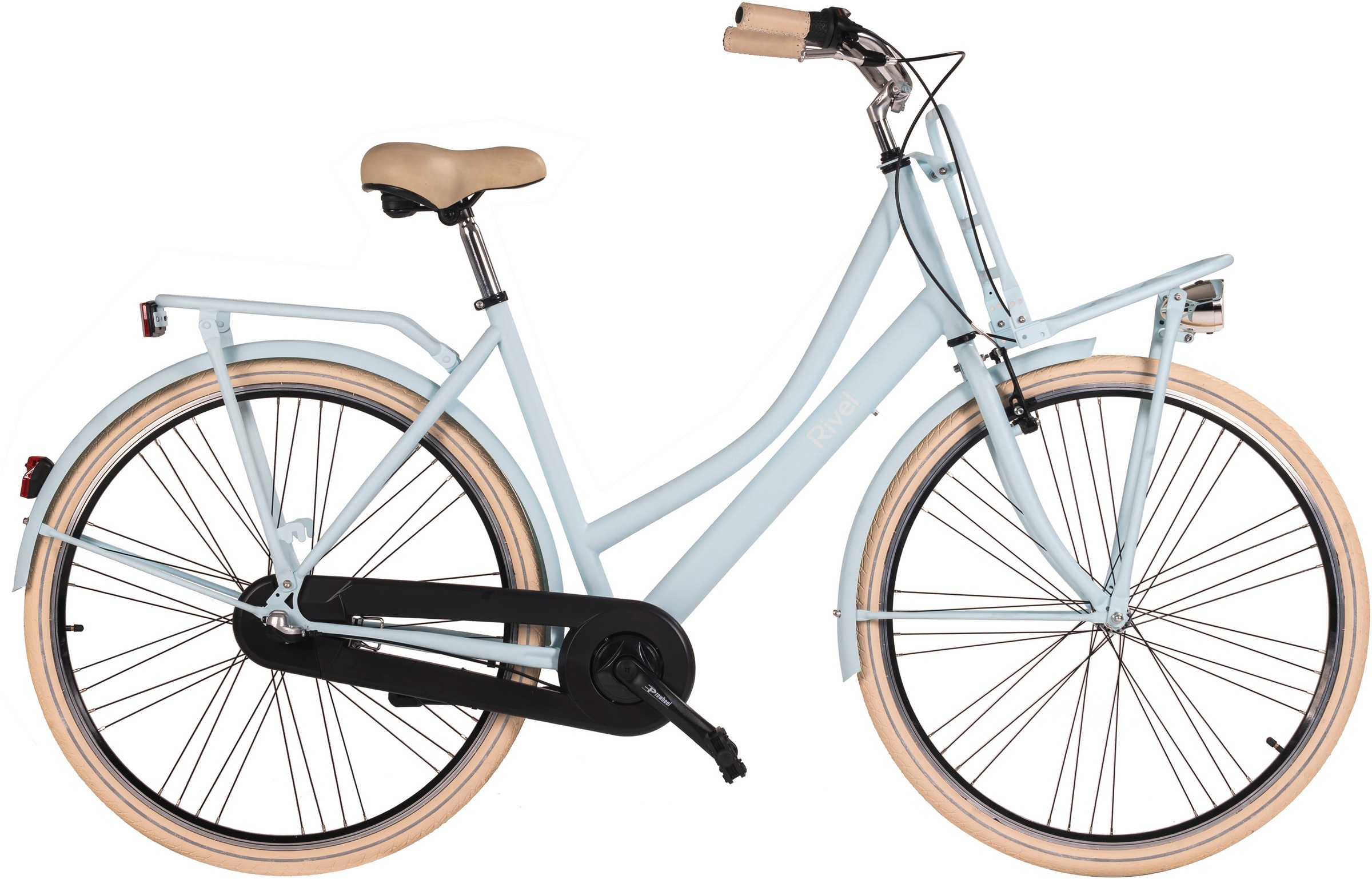 HOLLANDIA Hollandrad "Hollandrad 28'' Rivel blau 3 Gänge Nabenschaltung RH 54 cm", 54cm, 28 Zoll (71,12cm) hinten: 28 Zoll (71,12cm), blau, Fahrräder