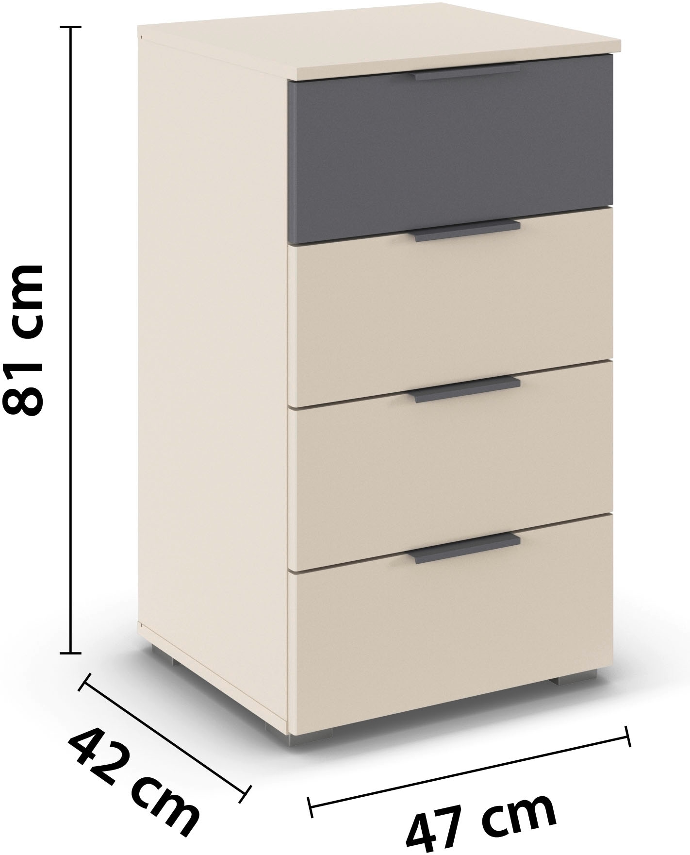 rauch Schubkastenkommode »Sideboard Kommode Schubladenkommode SAJO«, mit 4 geräumigen Schubladen in trendigen Farben MADE IN GERMANY