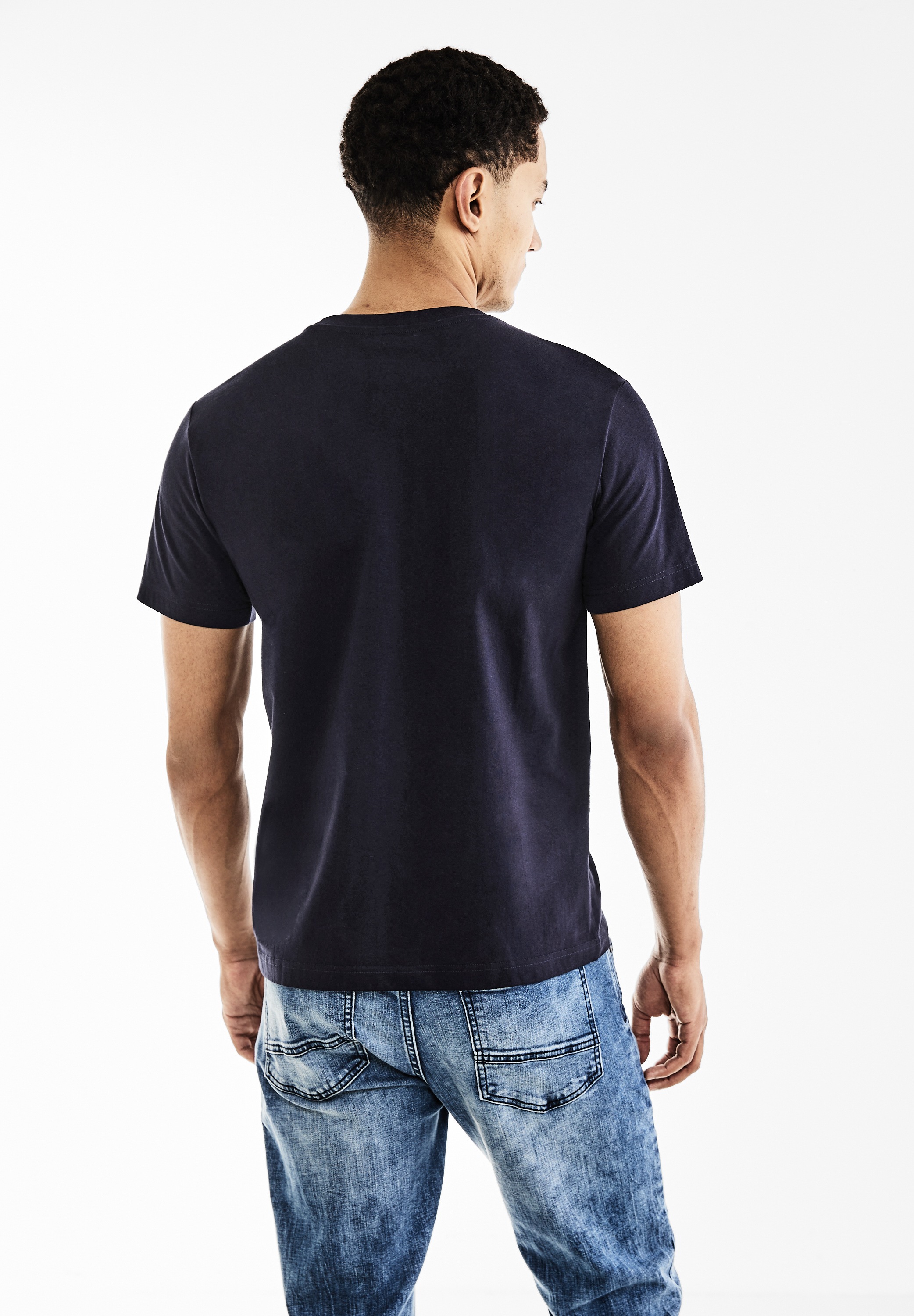 STREET ONE MEN T-Shirt, mit Rundhalsausschnitt