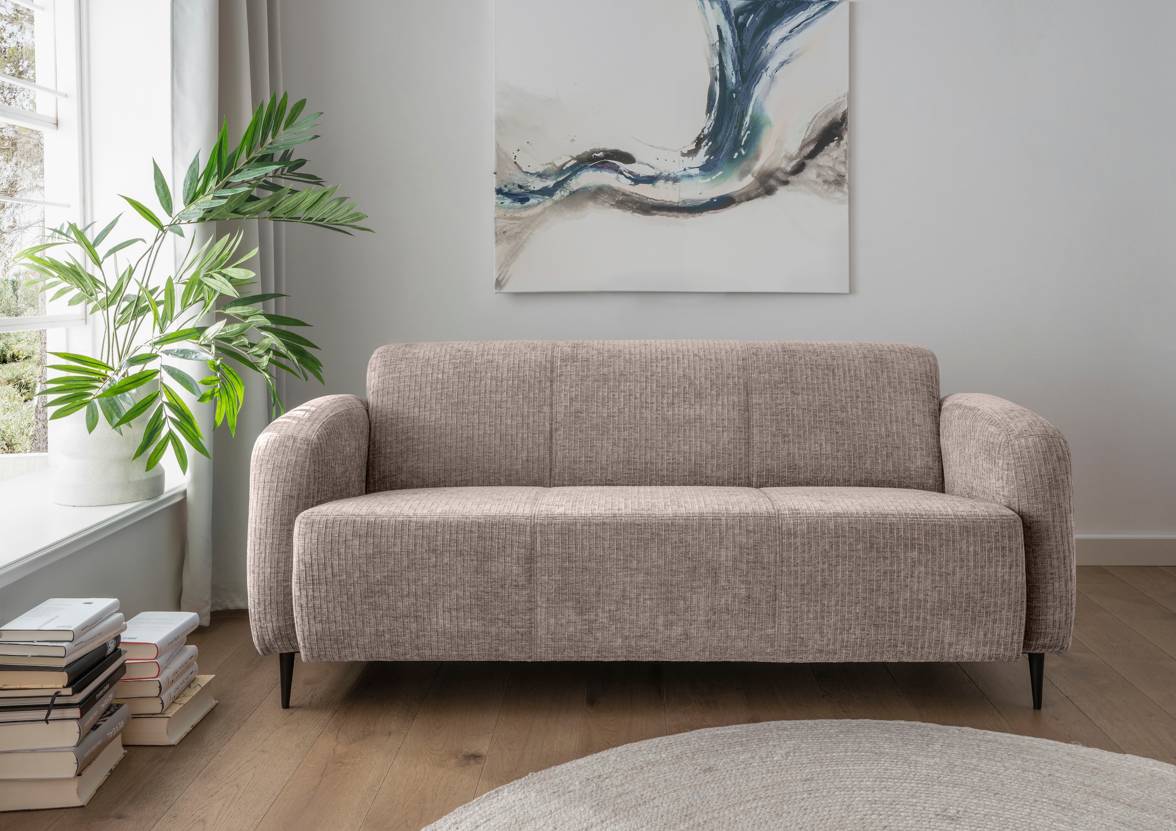 Home affaire 3-Sitzer "Marone bequem, Breite 185cm, komfortable Wellenunterfederung"