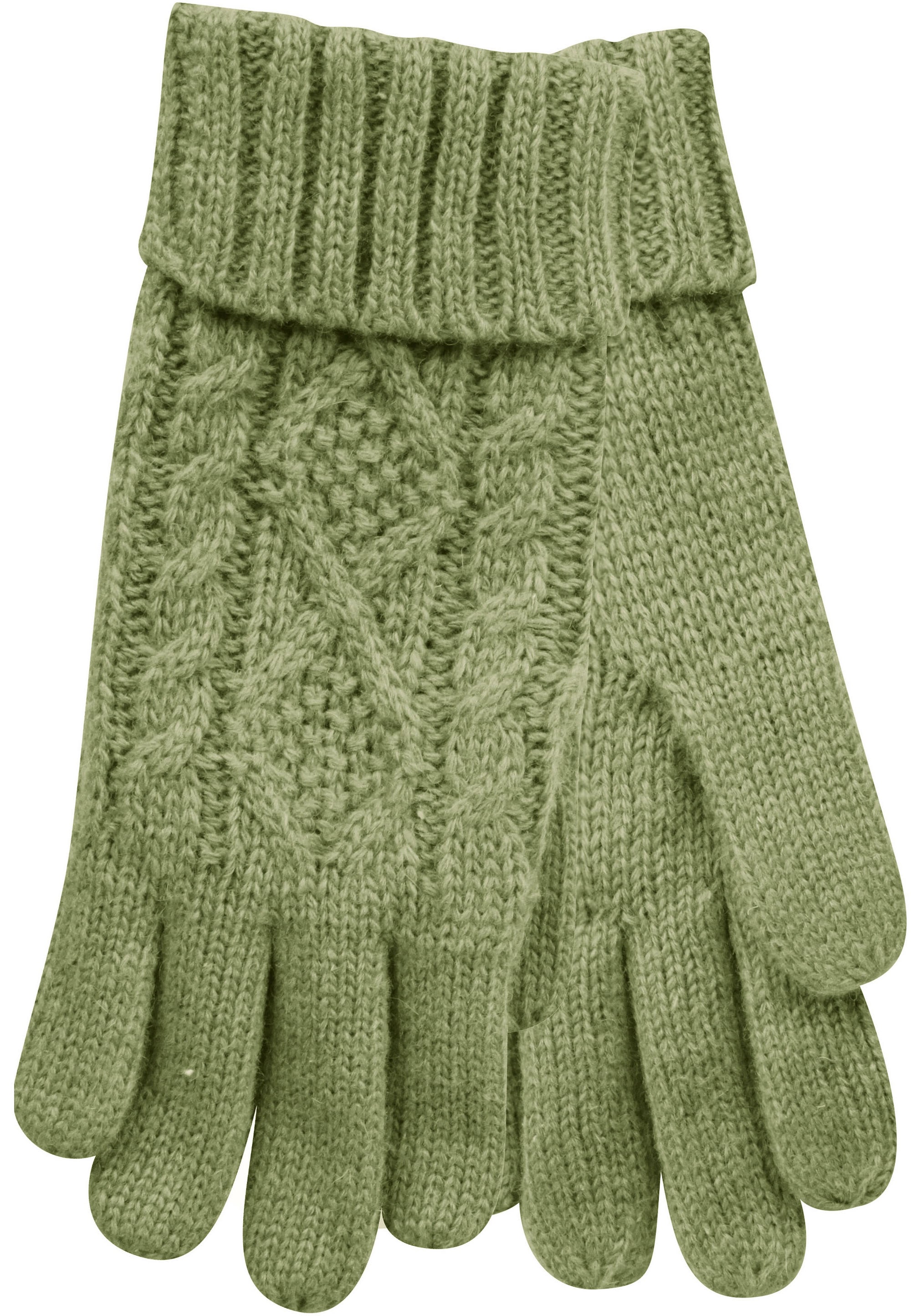 Capelli New York Strickhandschuhe, elegantes Zopfstrickmuster, Umschlag am günstig online kaufen