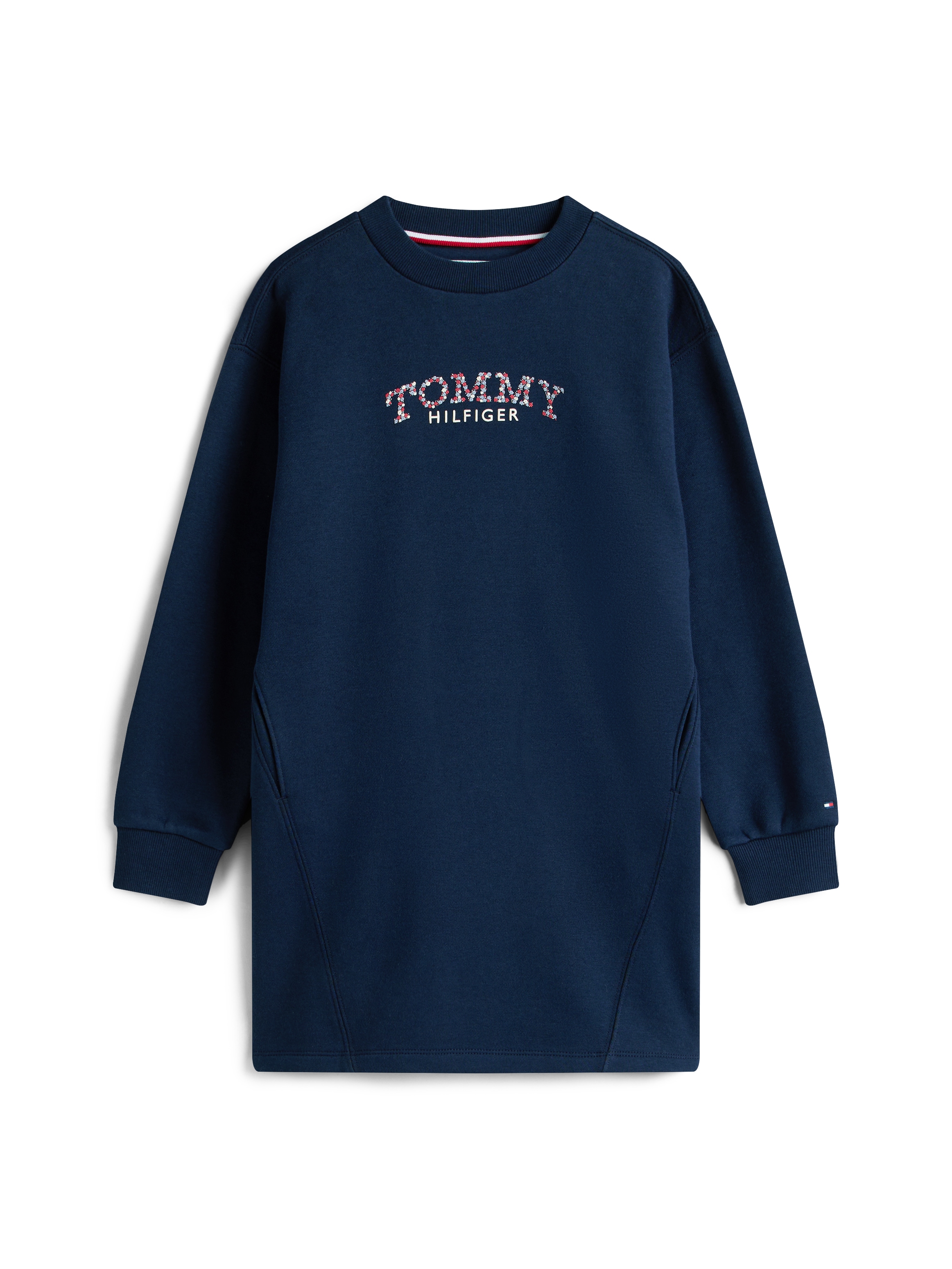 Tommy Hilfiger Sweatkleid »TOMMY PUFF FLOWER HWK DRESS LS« Eingrifftaschen Regular fit, für Kinder bis 16 Jahre