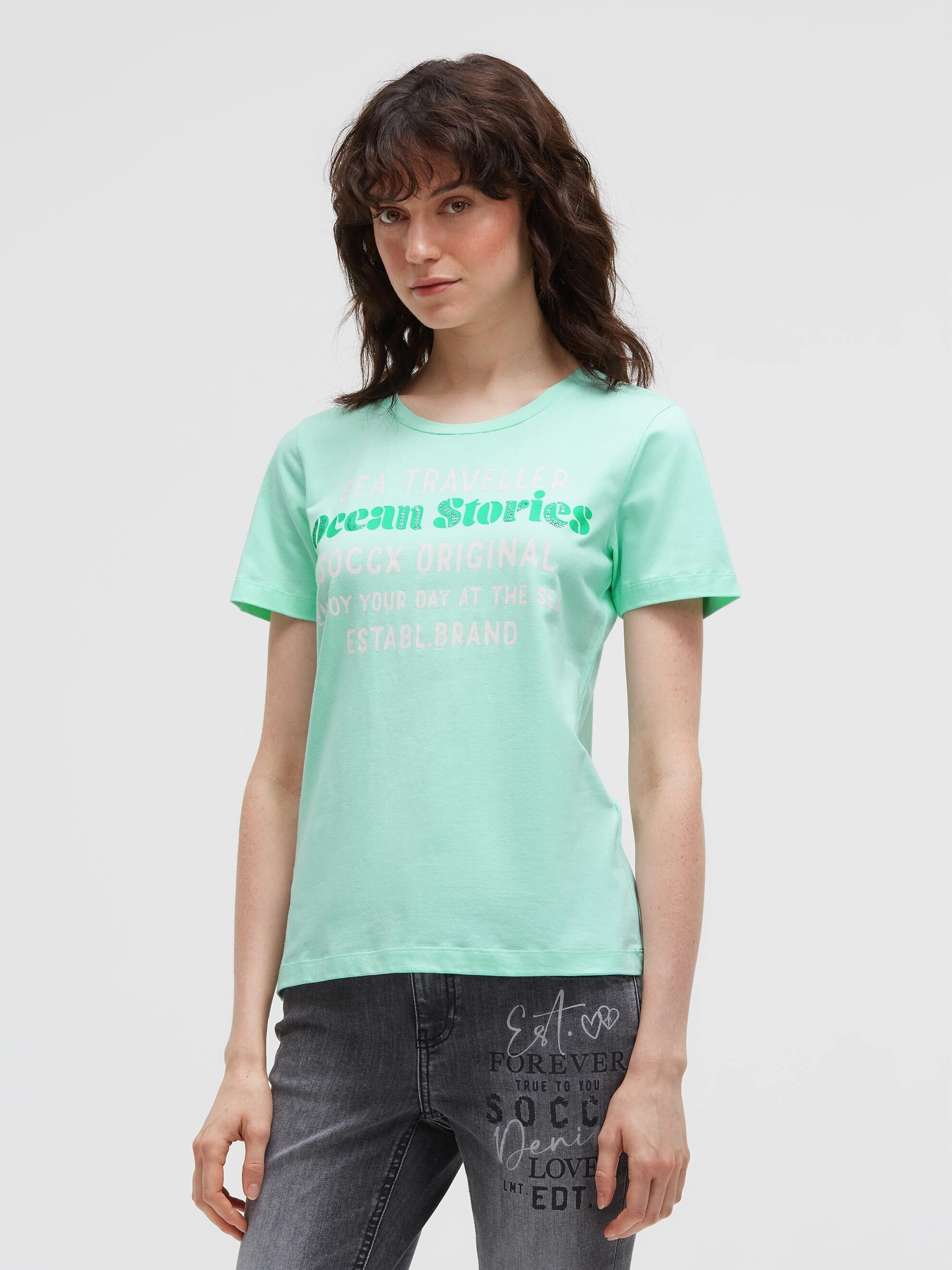SOCCX Rundhalsshirt mit Necktape